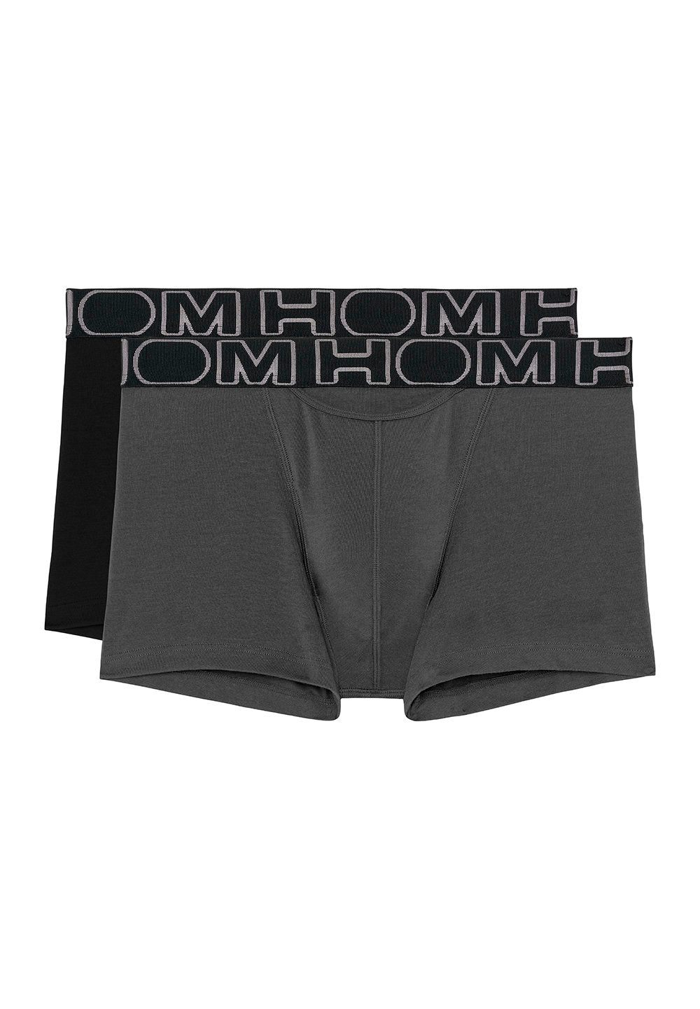 hom-ho1-boxerlines-lot-2-boxers-homme-coton-noir-gris image 1