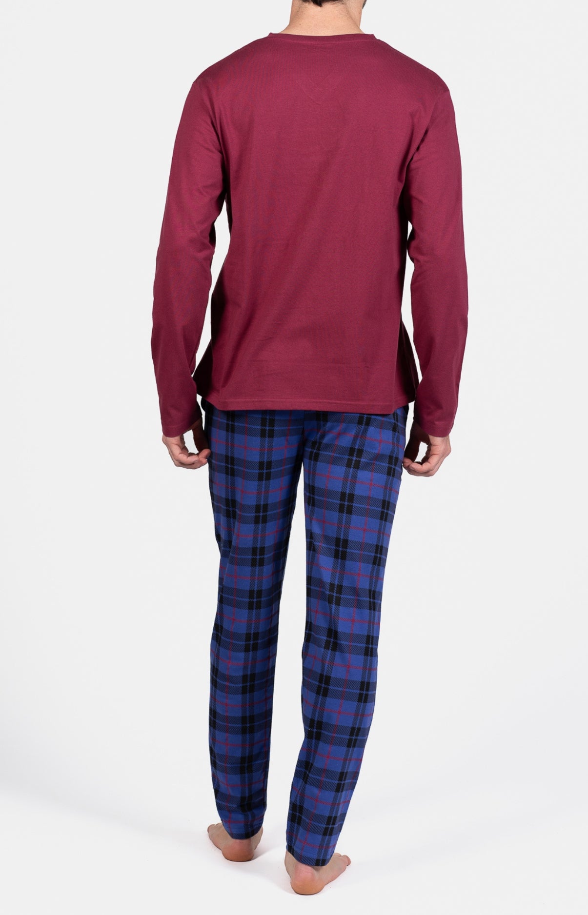 arthur-bob-boston-pyjama-long-coton-homme-marine image 6