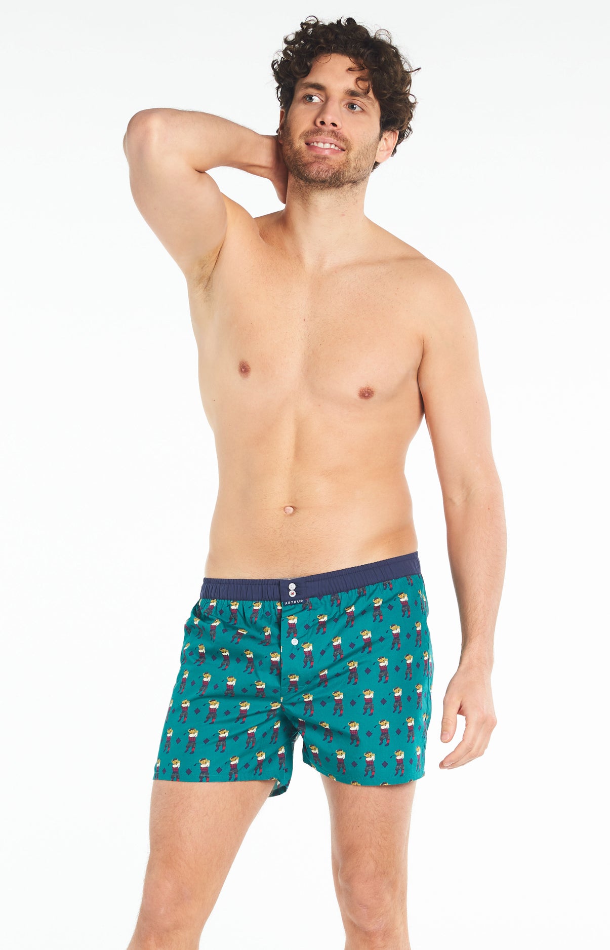 arthur-le-club-n-926-cale-on-homme-vert-coton-bio image 2