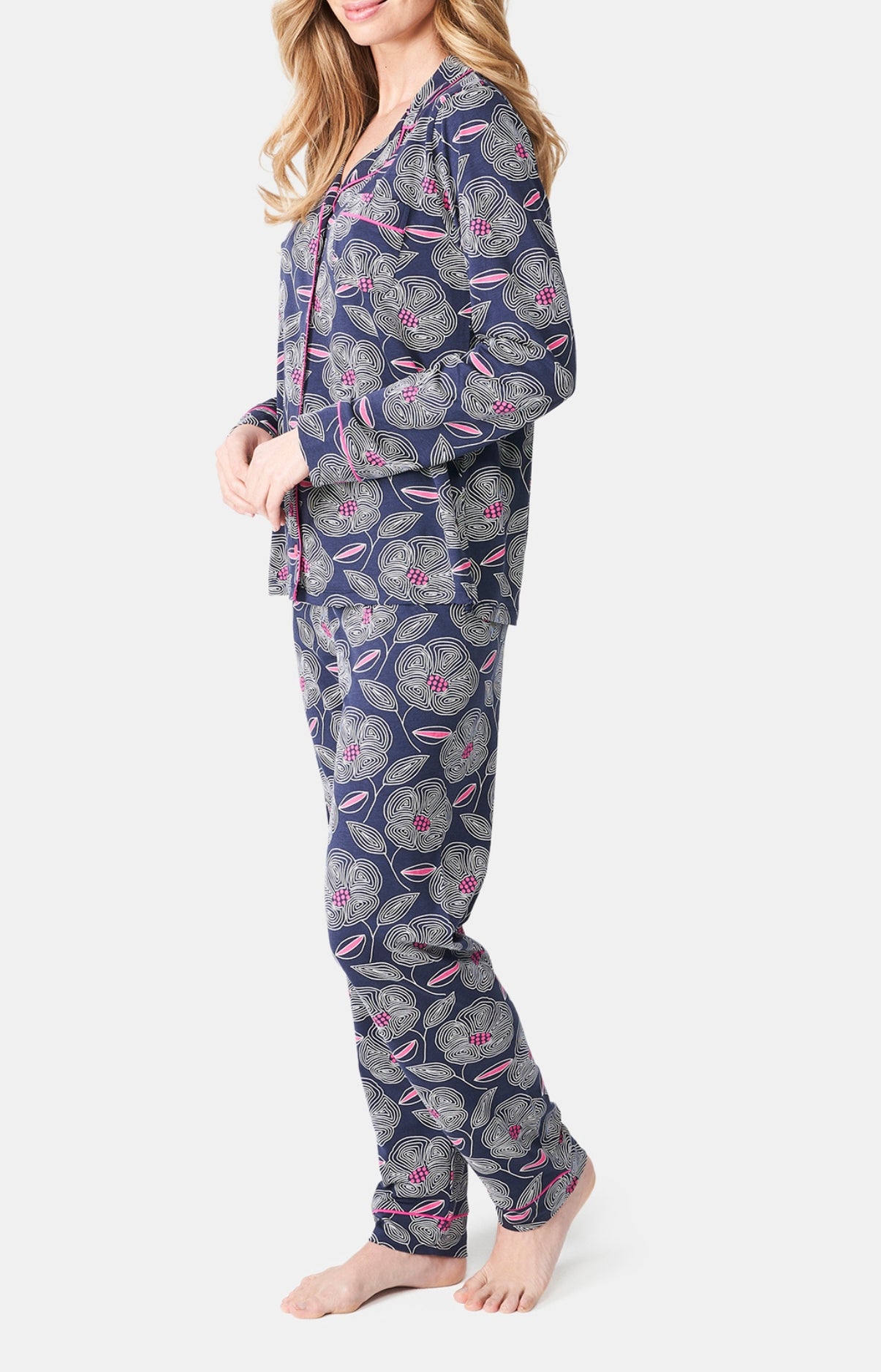 arthur-bob-an-mone-pyjama-femme-marine-s-lyocell-coton image 4