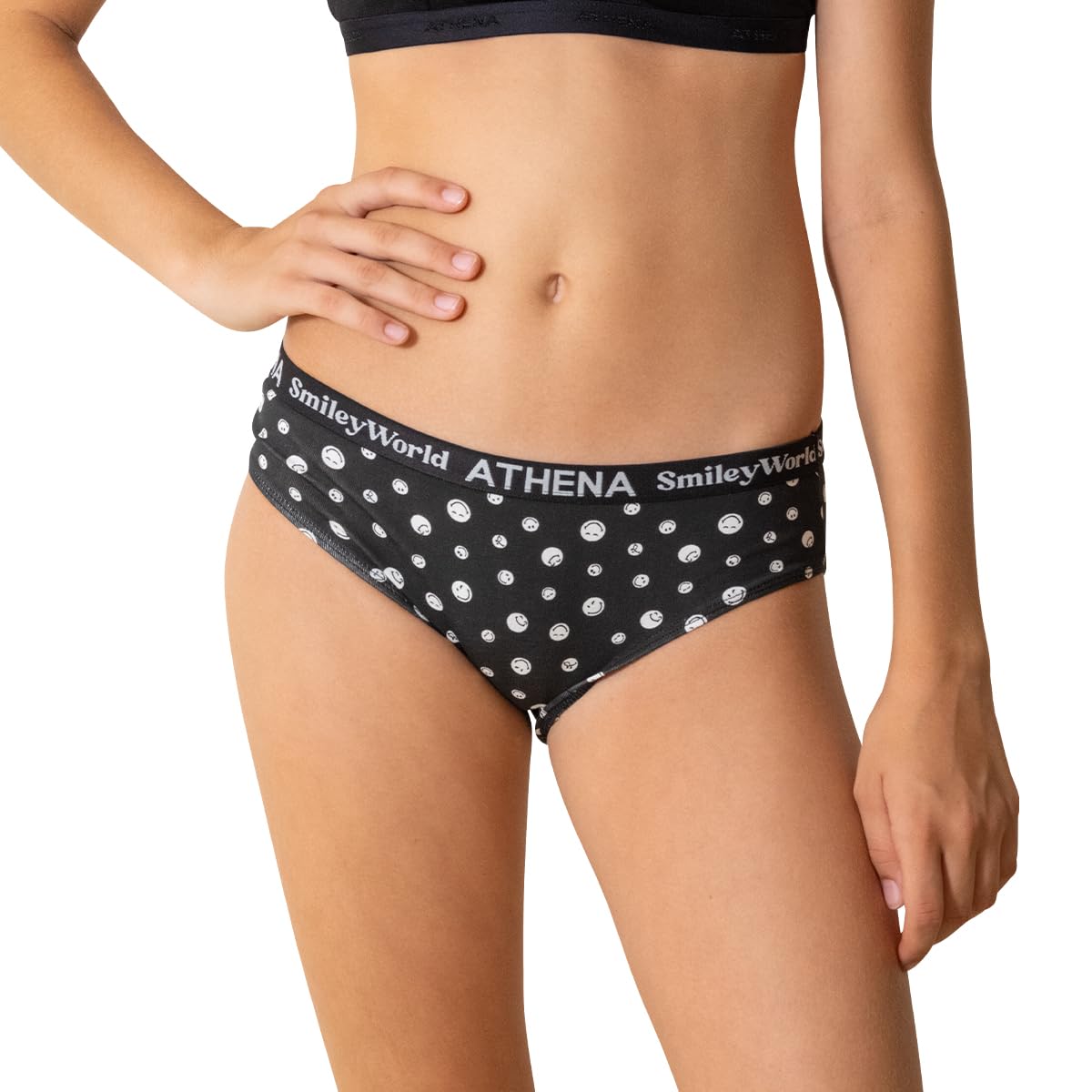 athena-graphic-culotte-fille-smileyworld-12-ans-lot-de-3-coton image 4