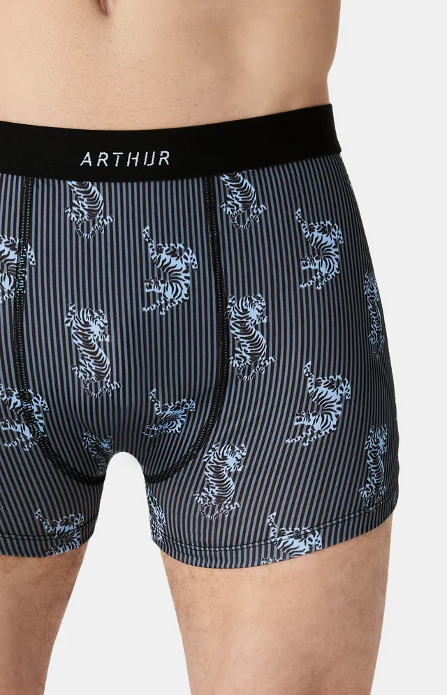 arthur-bob-boxer-microfibre-homme-marine-tigre-rajan image 1