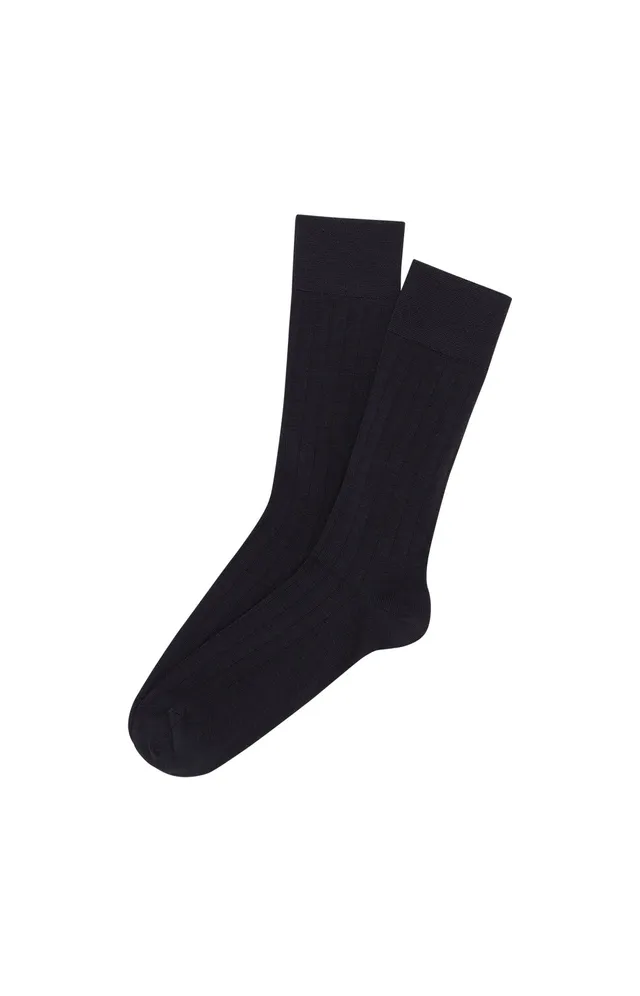 arthur-bob-navy-chaussettes-homme-laine-coton image 1