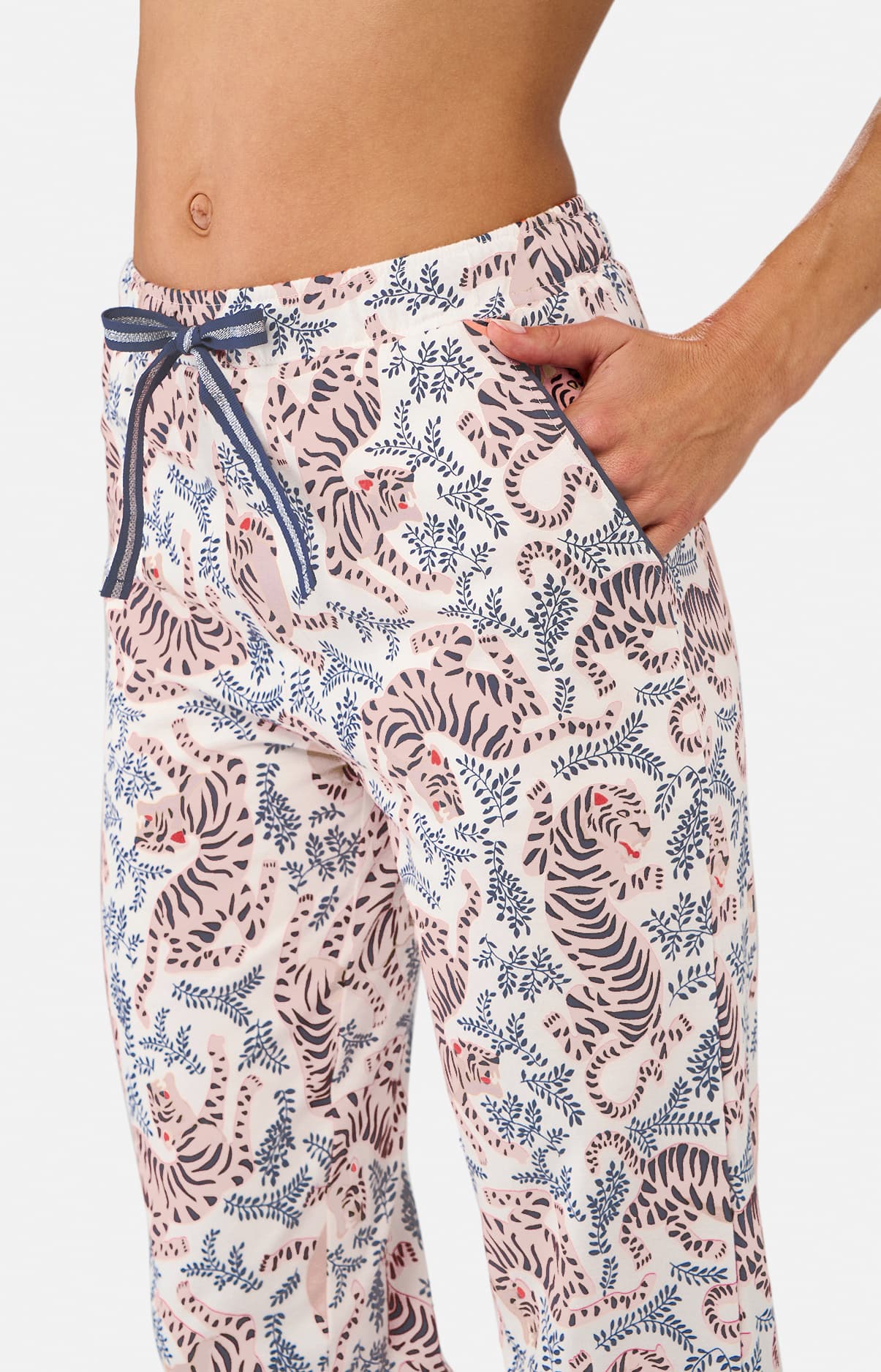 arthur-bob-tigre-pyjama-corsaire-coton-bio-blanc image 5