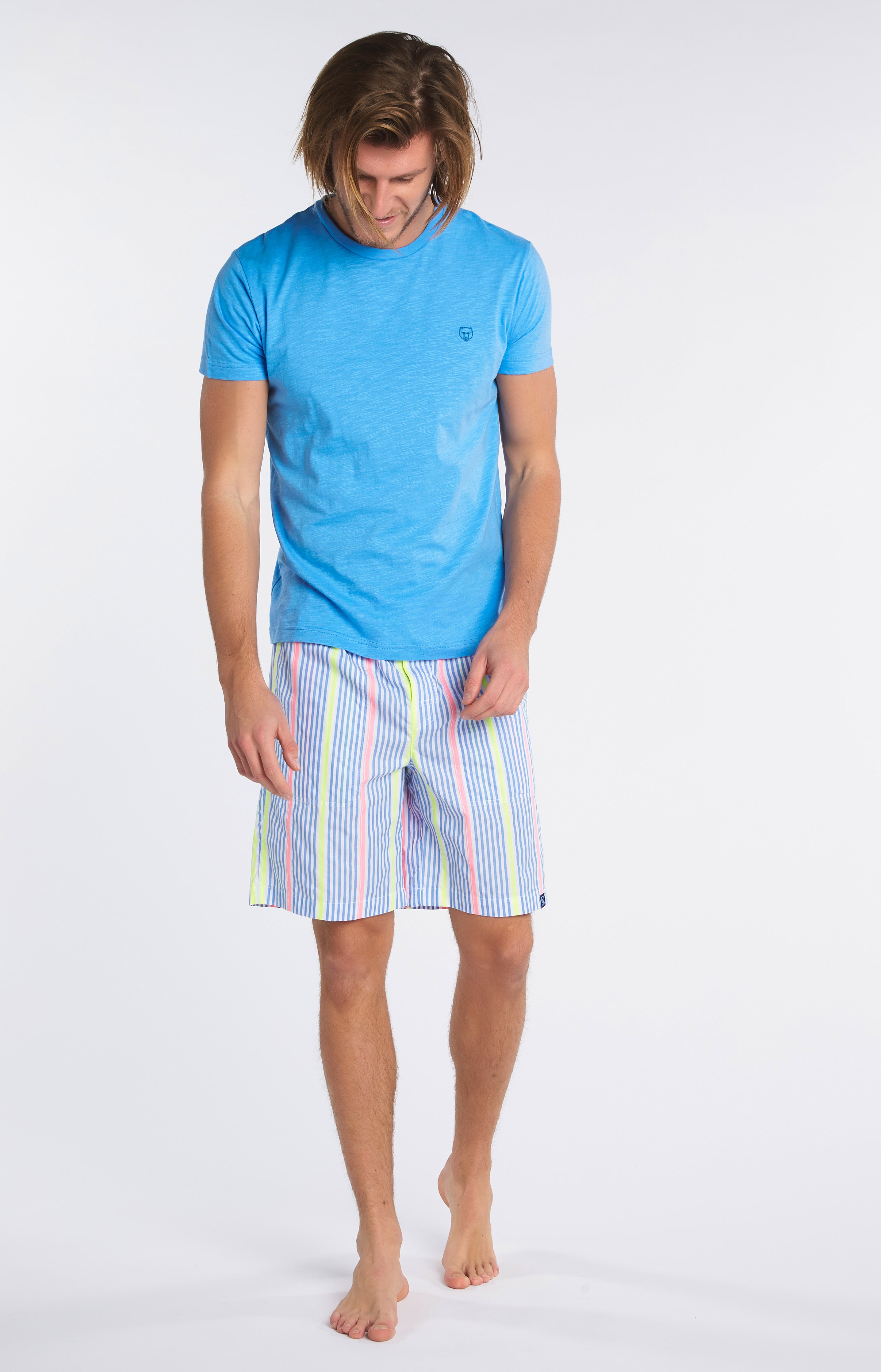 arthur-bob-tee-shirt-homme-coton-bio-azur-uni image 6