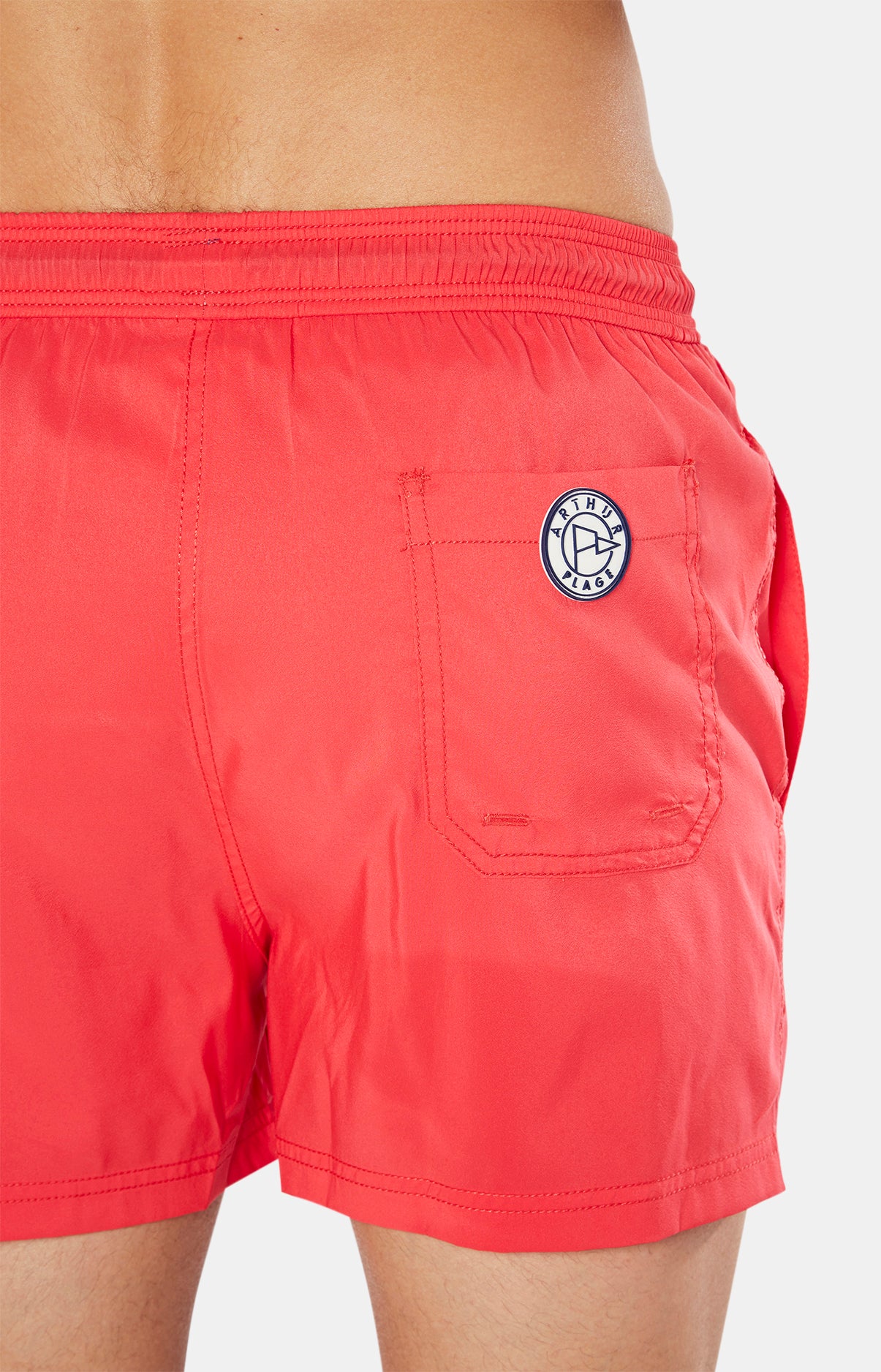 arthur-bob-short-de-bain-homme-rouge-polyester-recycl image 6