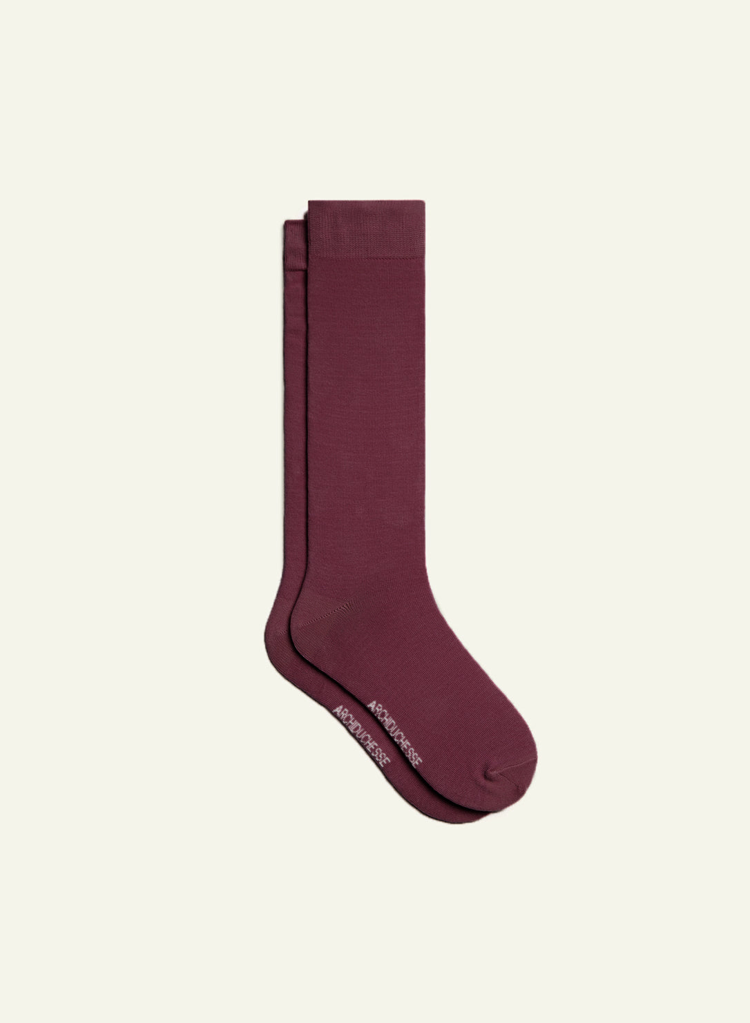 archiduchesse-de-ville-brigitte-chaussettes-bordeaux-coton image 2