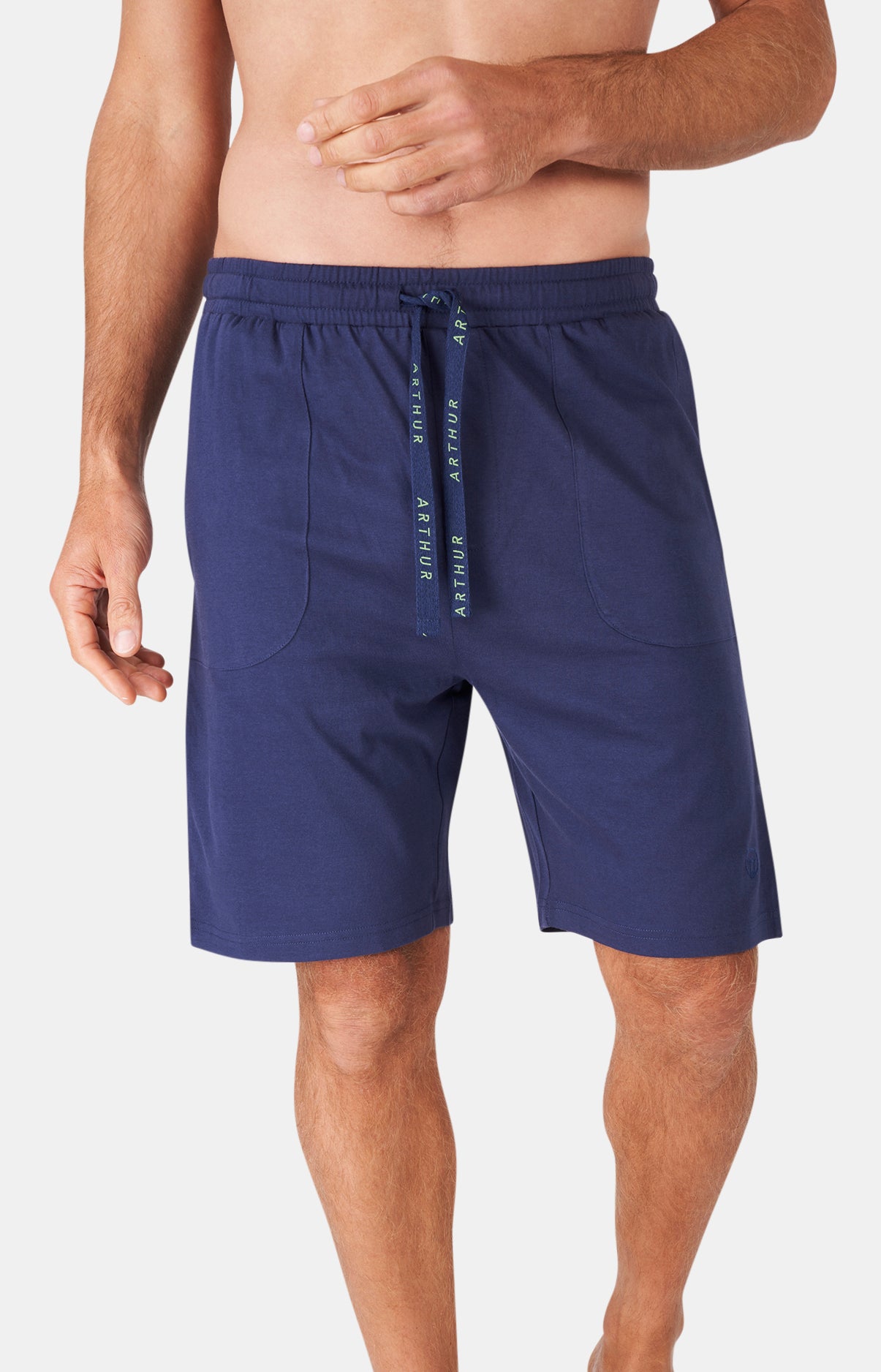 arthur-bob-short-pyjama-homme-marine-coton-bio image 2