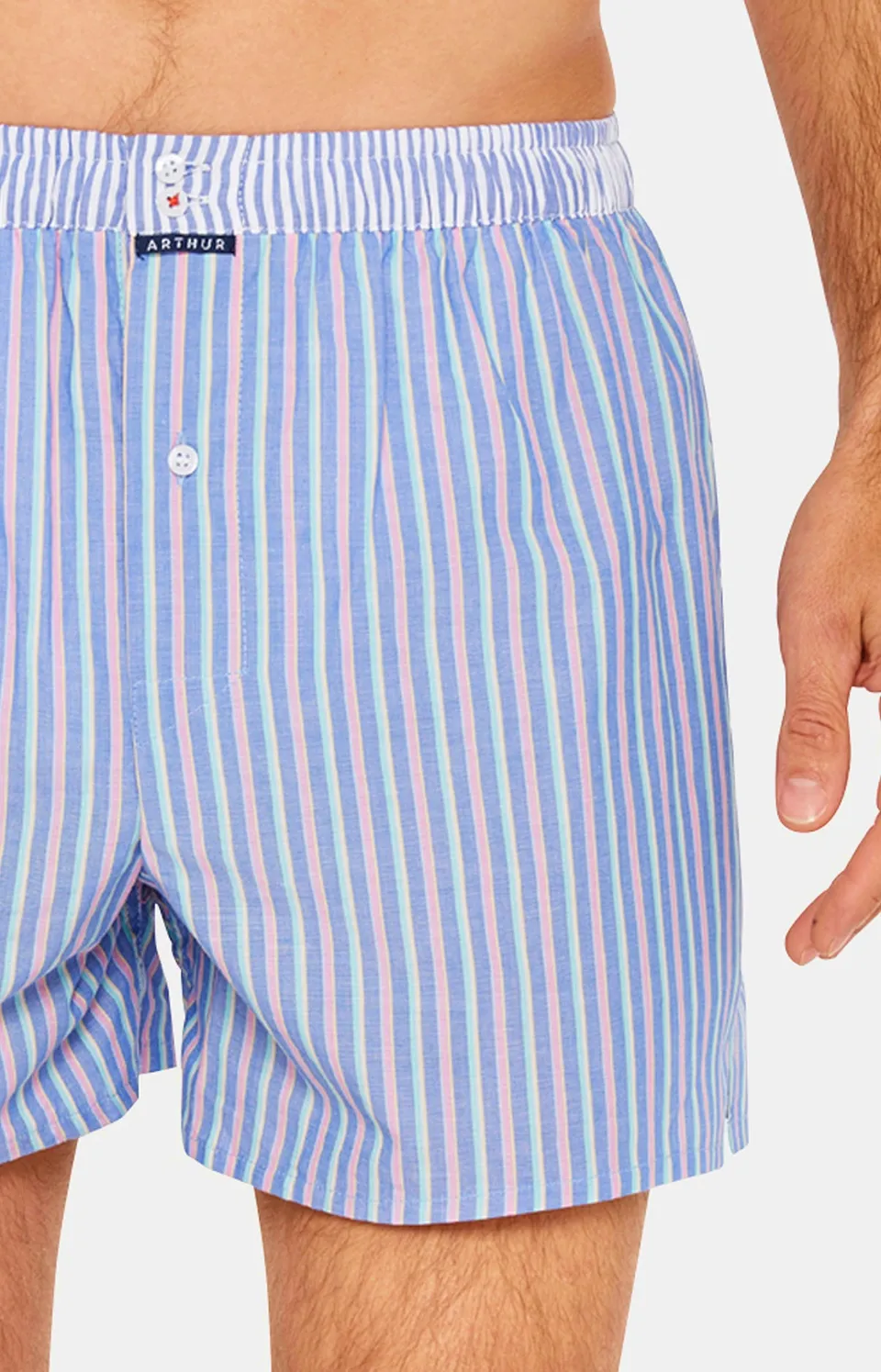 arthur-le-club-n-1024-cale-on-homme-multicolore-coton-bio image 1