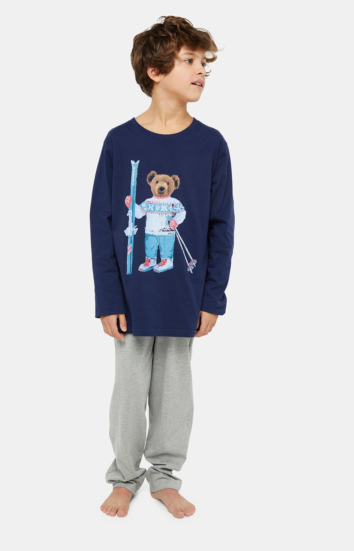 arthur-bob-pyjama-teddy-coton-gris-enfant-long-4-16a image 2