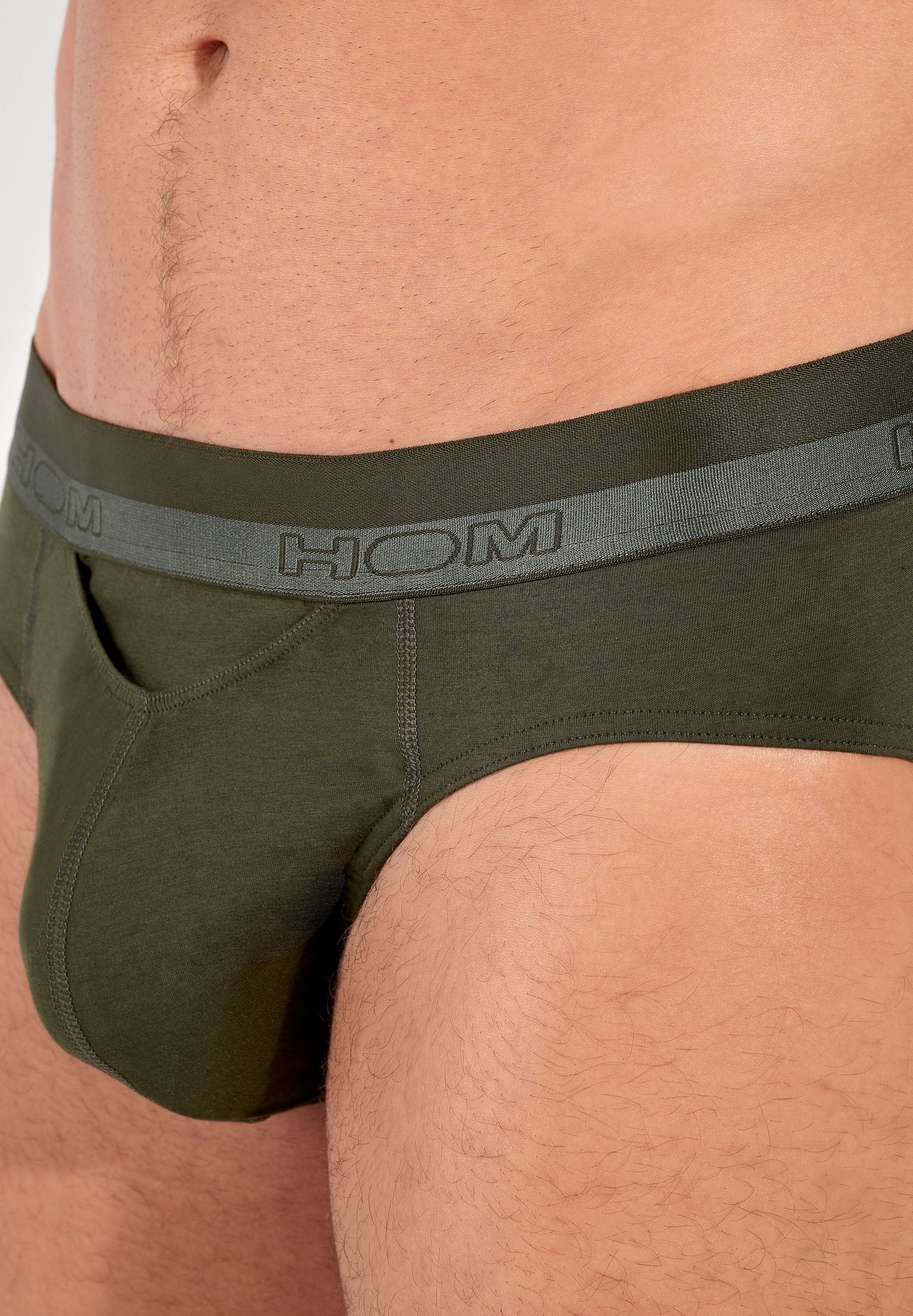 hom-ho1-slip-homme-modal-coton-kaki-fonc image 5