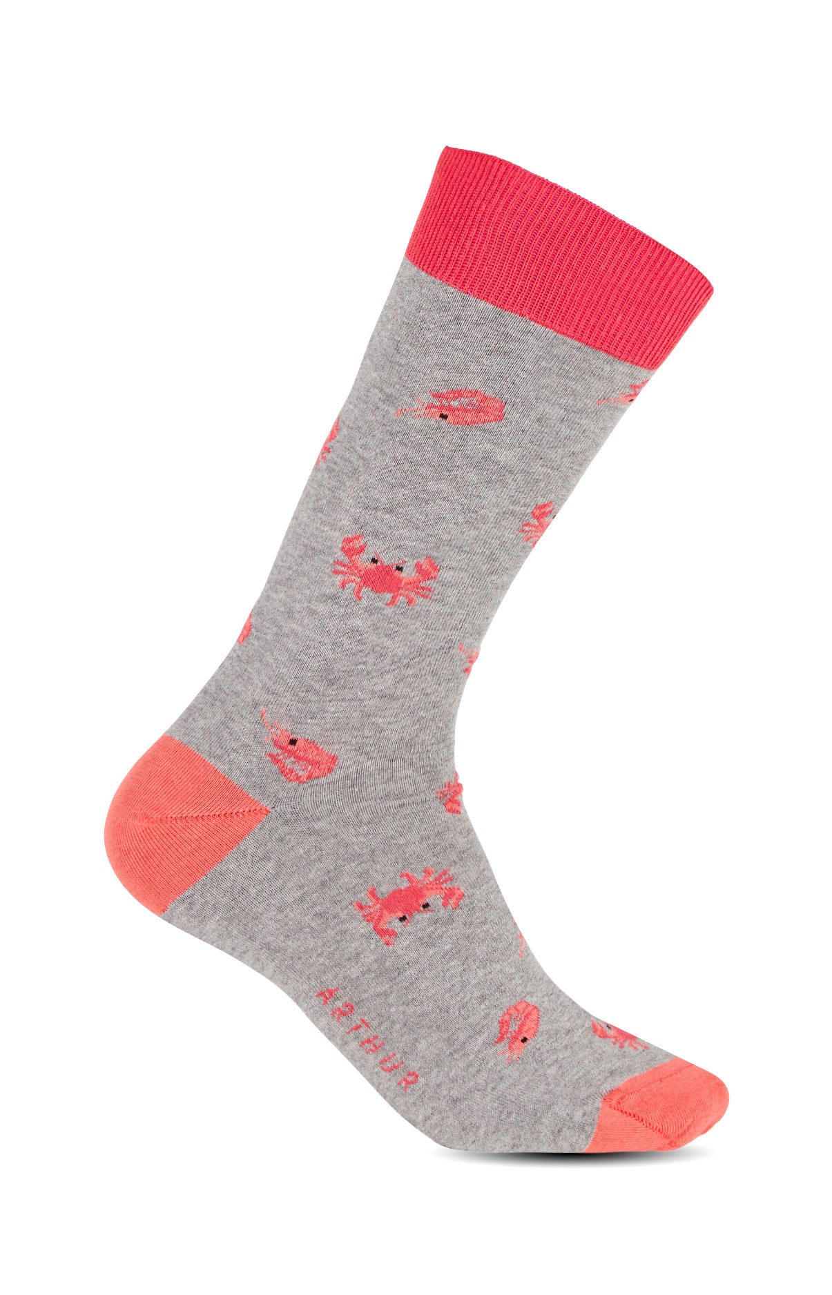 arthur-bob-crabe-chaussettes-gris-39-45-coton-confort image 1