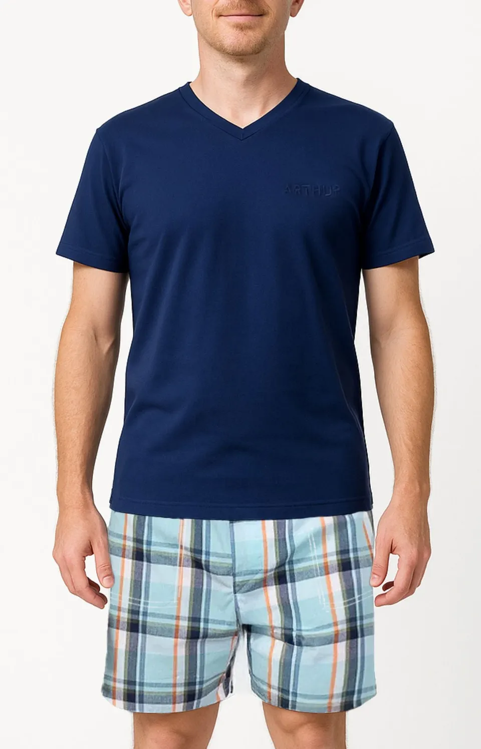 arthur-bob-britain-pyjashort-coton-bleu image 1
