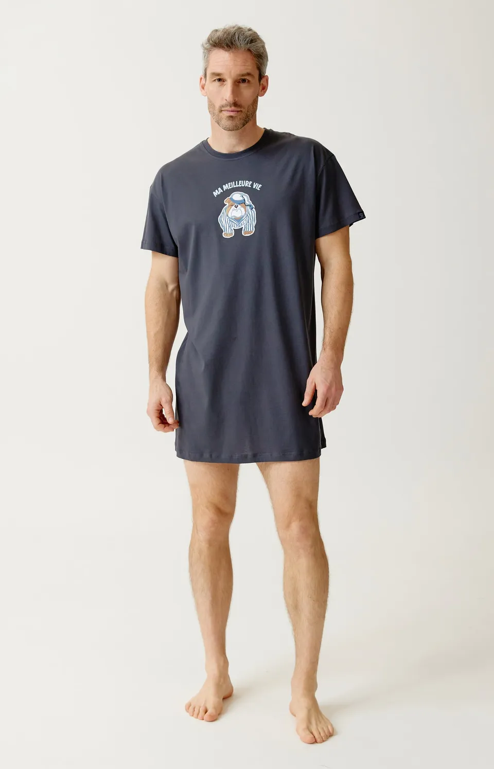 arthur-bob-maxi-tee-shirt-homme-coton-bio-gris-ma-meilleure-vie image 1