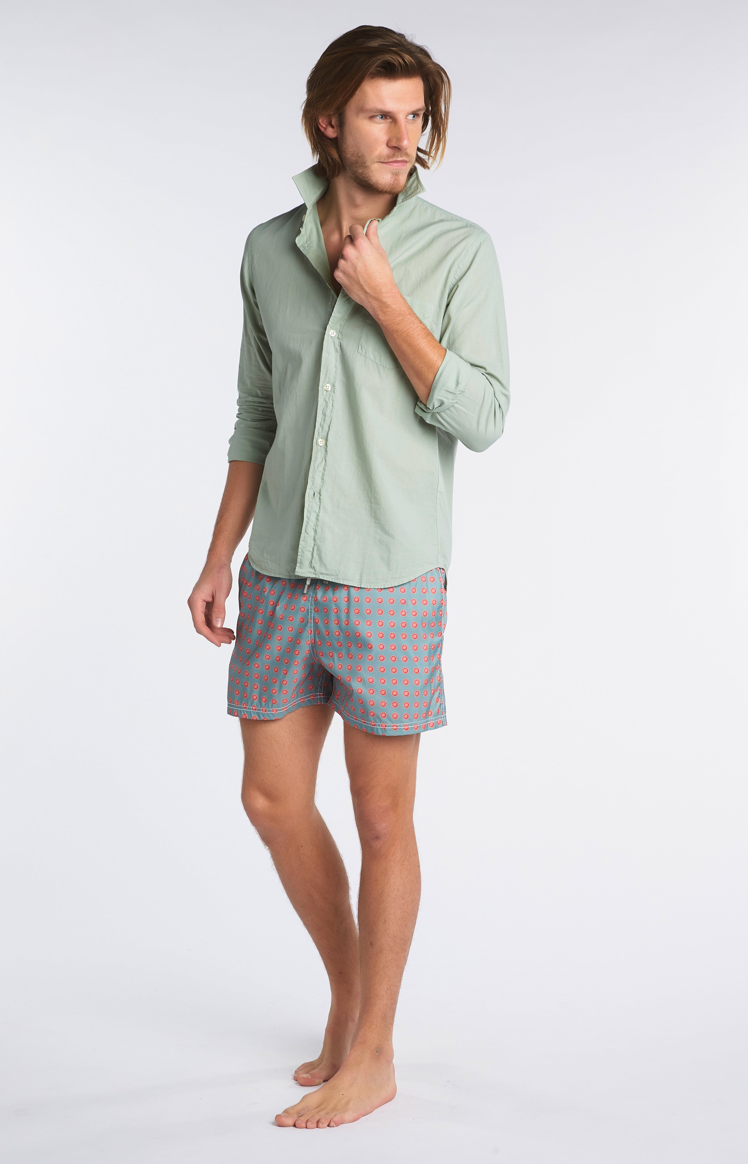 arthur-bob-chemise-coton-vert-lichen-manches-longues image 4