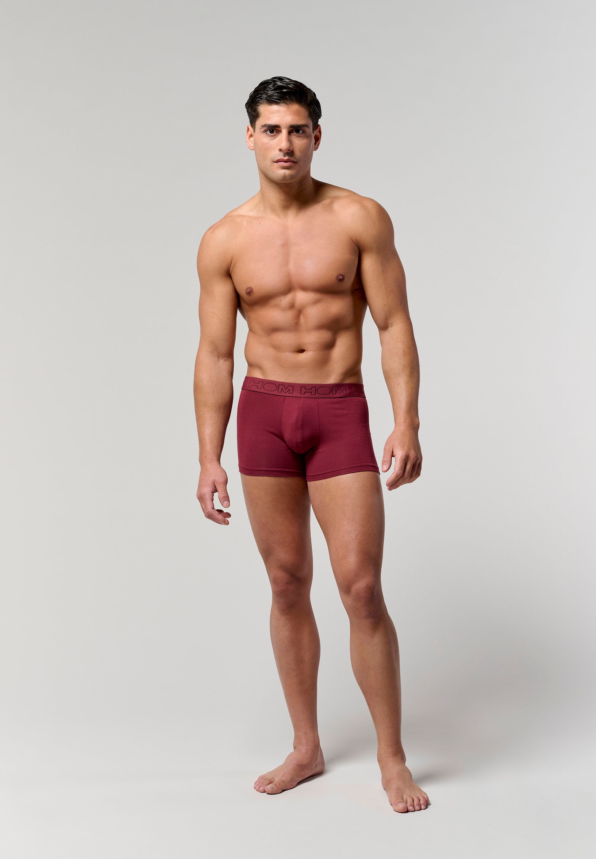 hom-armand-slip-boxer-coton-homme-lot-3-noir-kaki image 3