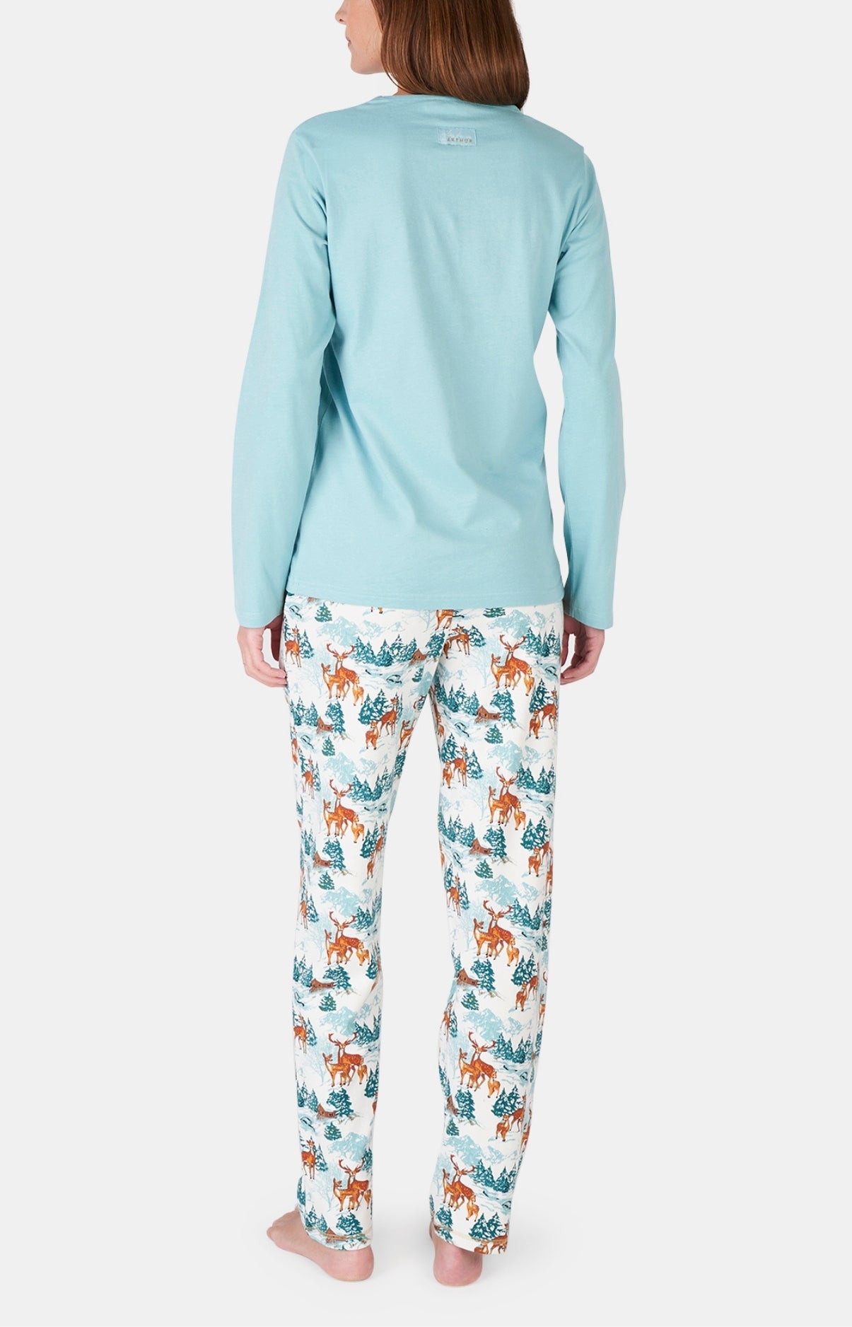 arthur-bob-faon-des-neiges-pyjama-femme-blanc-coton-bio image 3