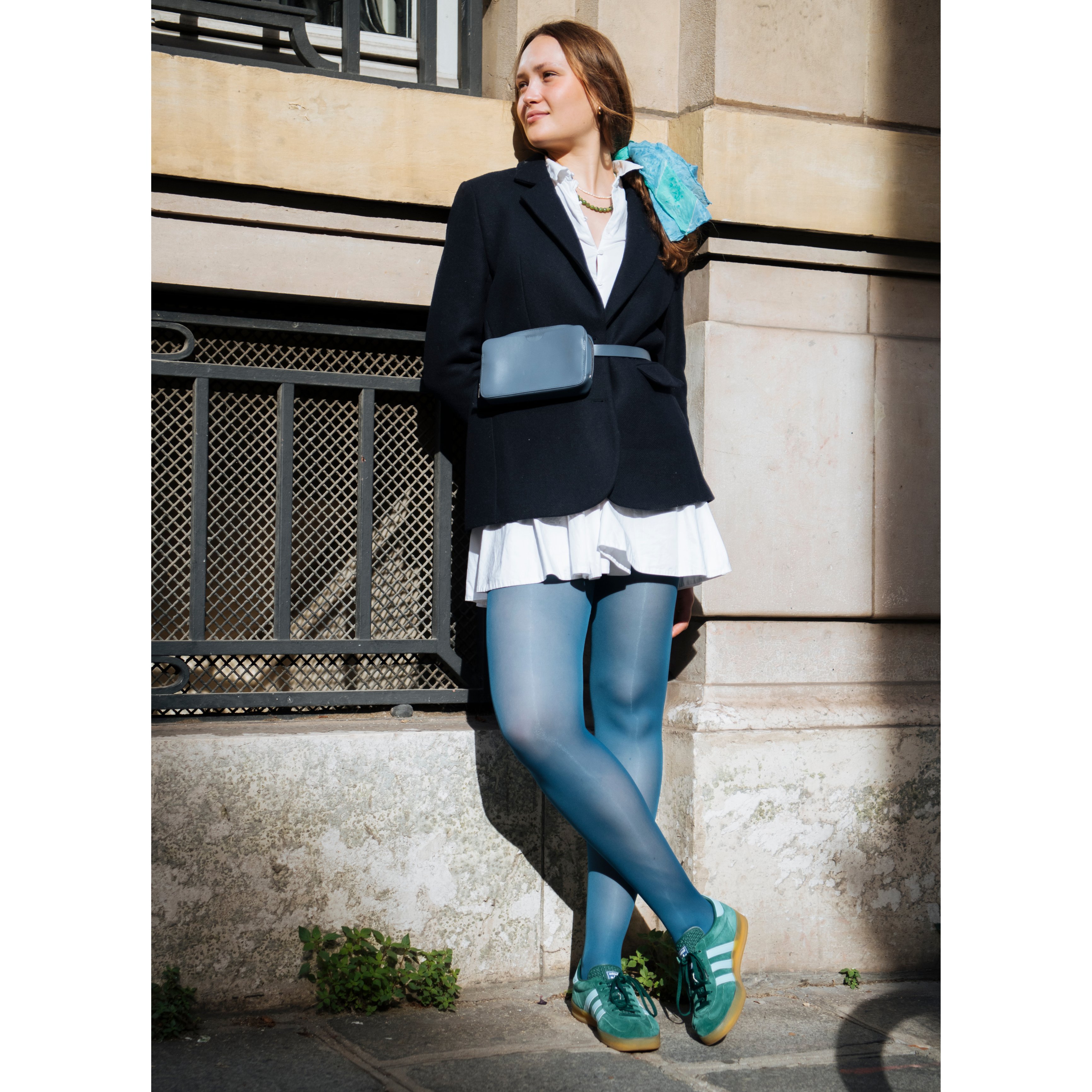 archiduchesse-fantaisie-bleu-p-trole-collant-40-deniers-microfibre image 2