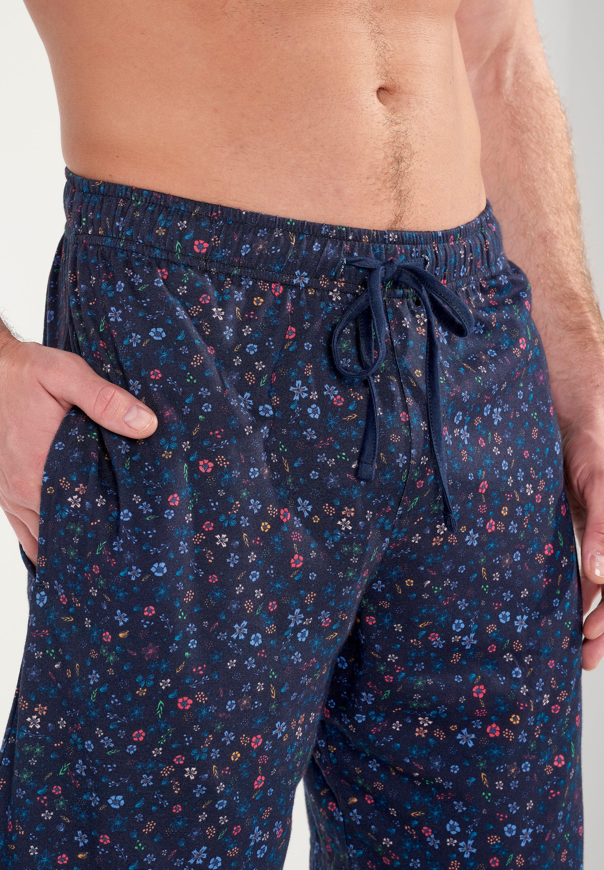 hom-broceliande-pyjama-court-homme-navy-print-coton image 7