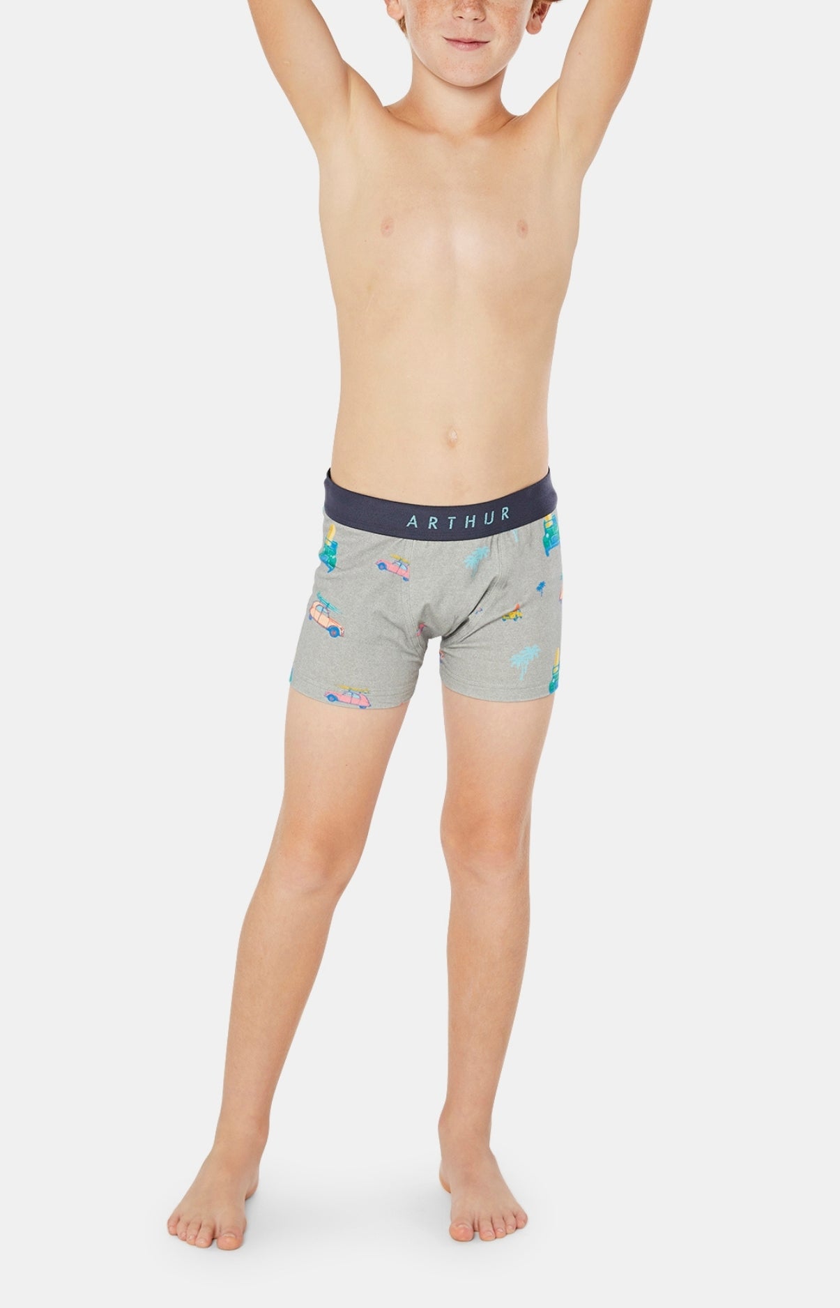 arthur-bob-2cv-boxer-enfant-coton-bio-gris-6-8 image 2