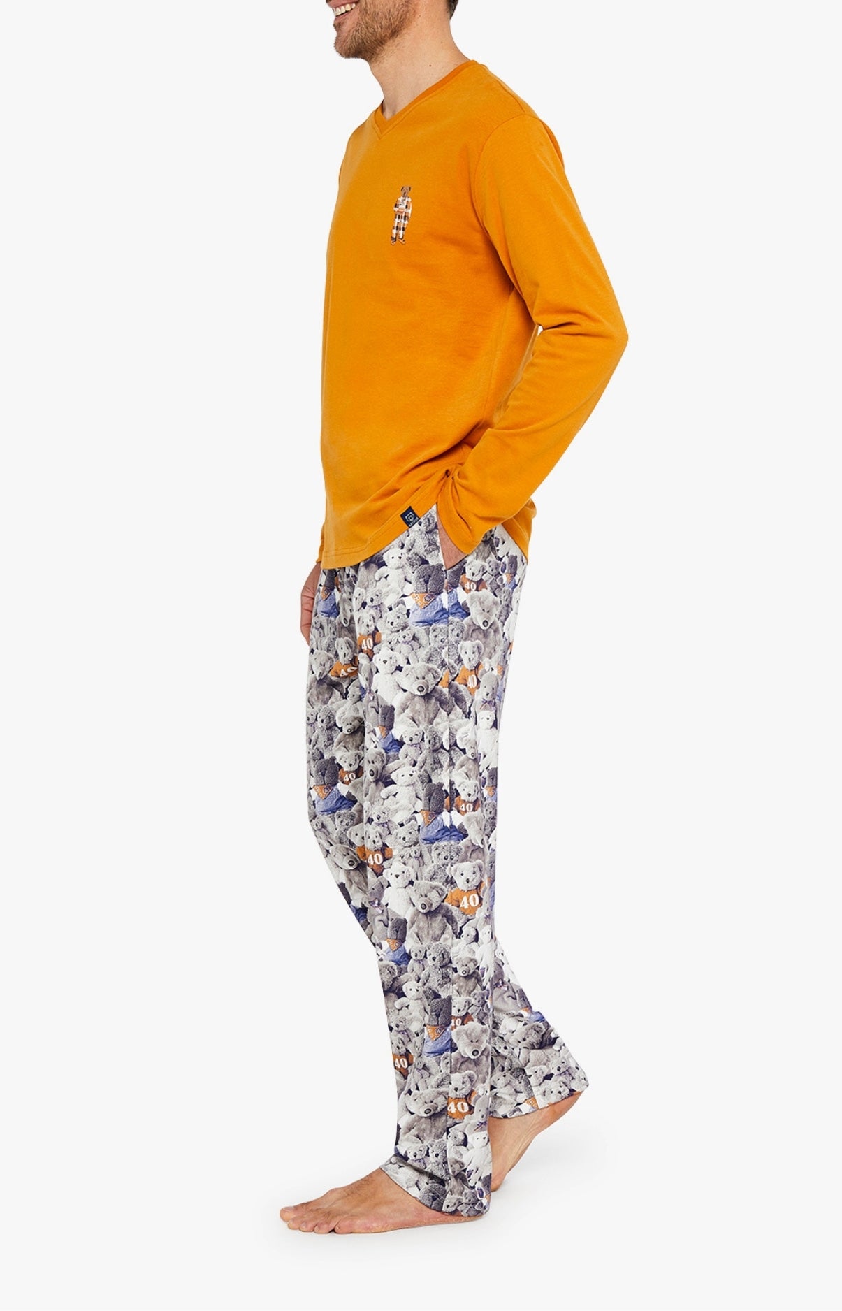 arthur-bob-teddy-40-ans-pyjama-homme-noisette-coton-bio image 4