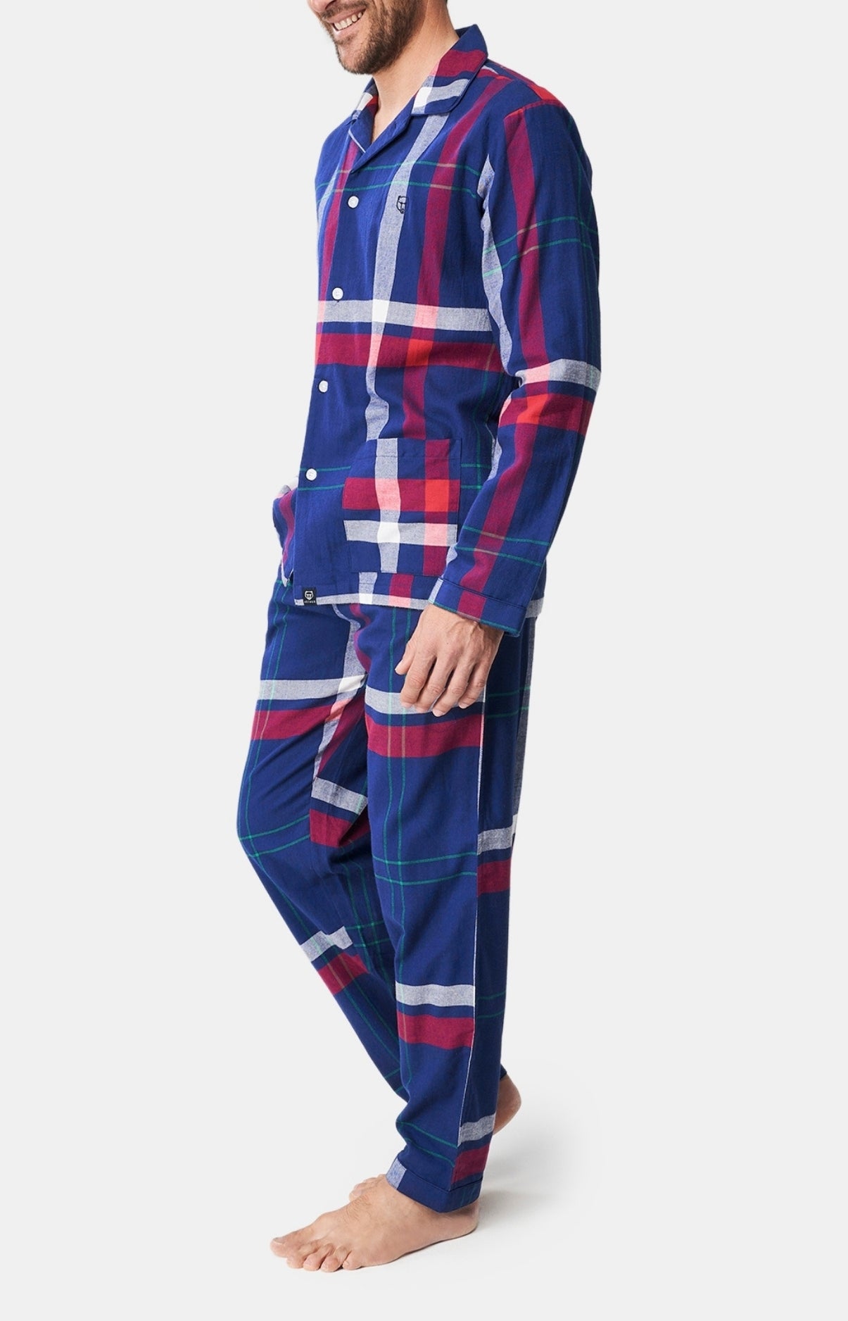 arthur-bob-pyjama-bouton-hugo-carreaux-marine-l image 4