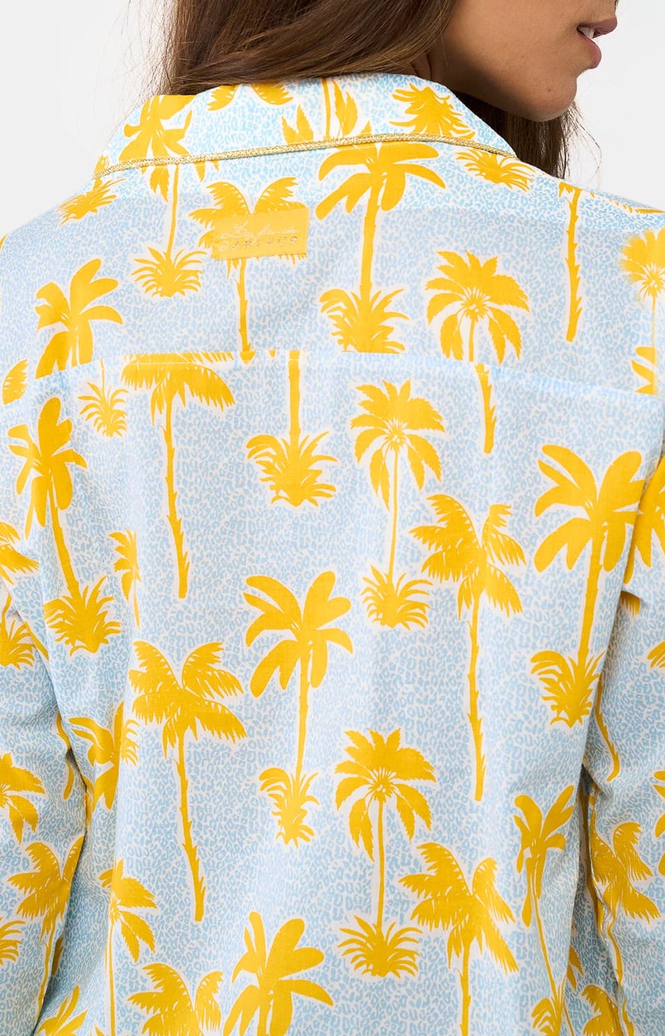 arthur-bob-palmier-pyjama-femme-jaune-popeline-coton-bio image 6