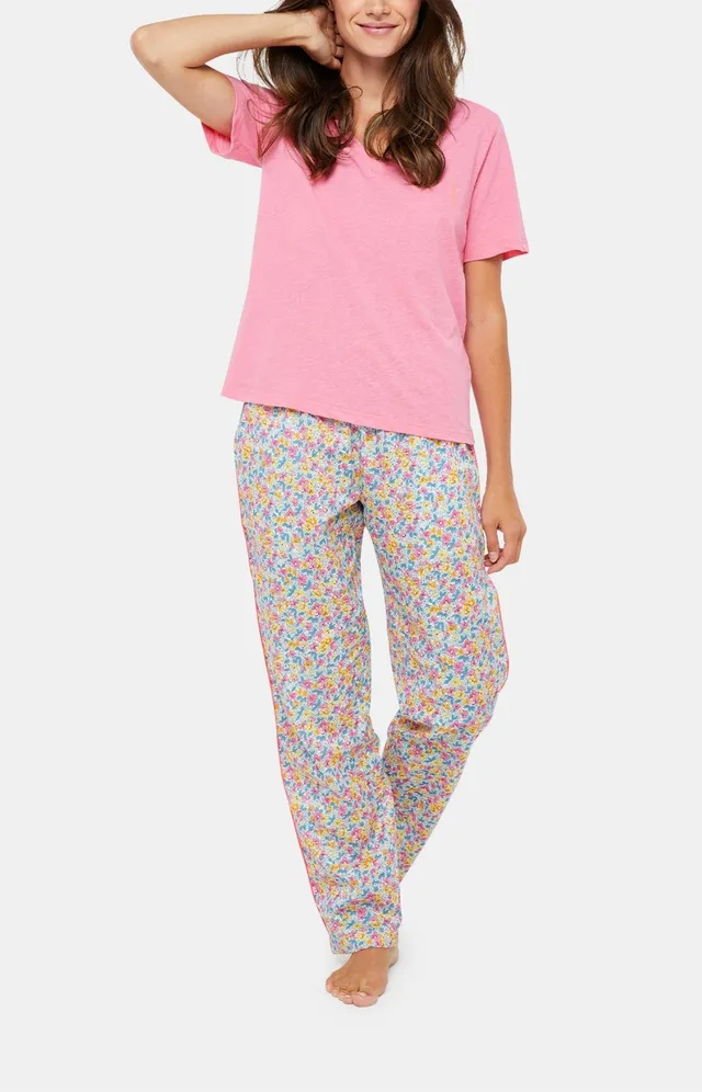 arthur-bob-tee-shirt-femme-candy-rose-coton-bio-col-v image 1