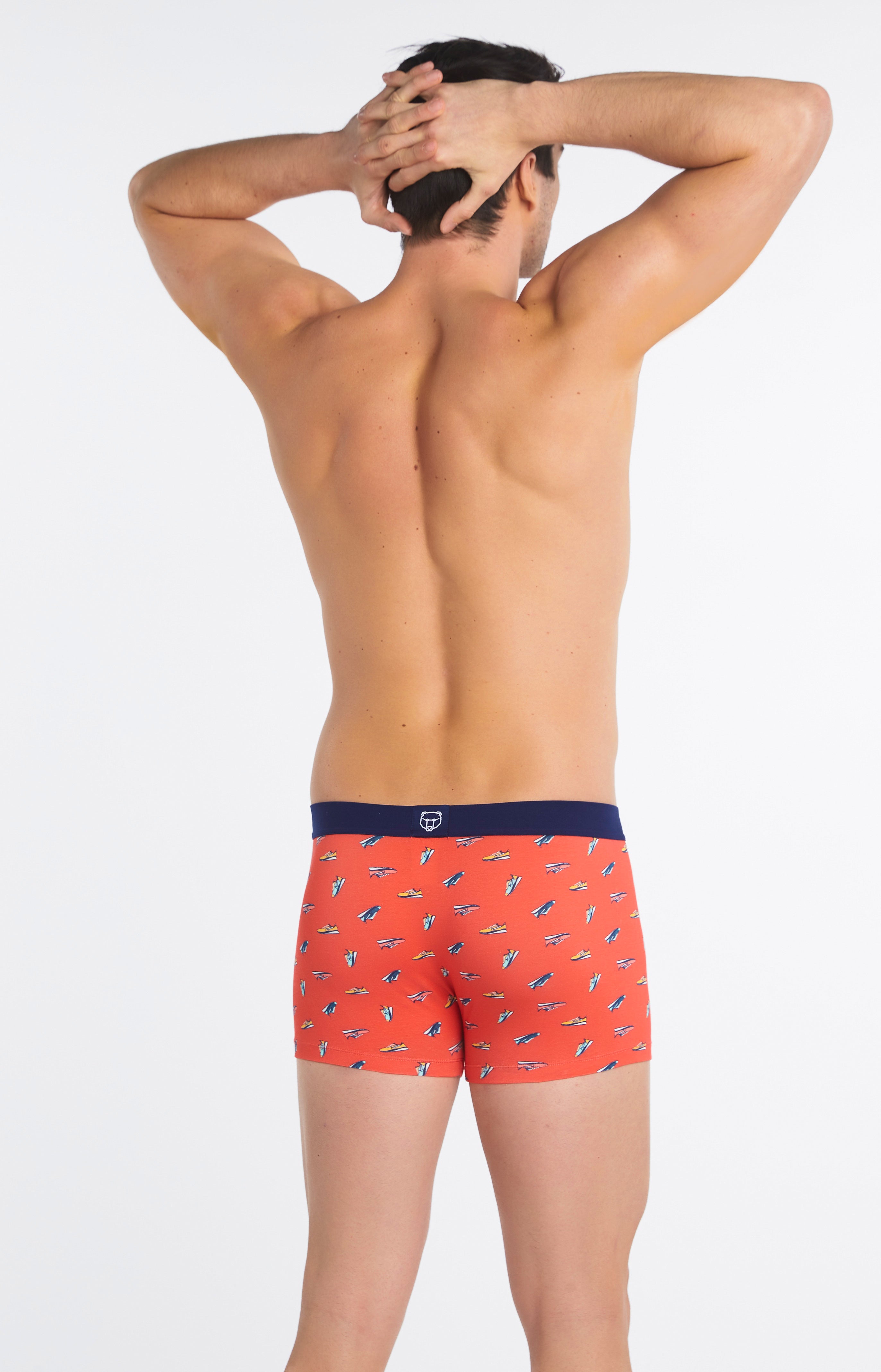 arthur-bob-sneakers-boxer-homme-rouge-coton-bio image 4