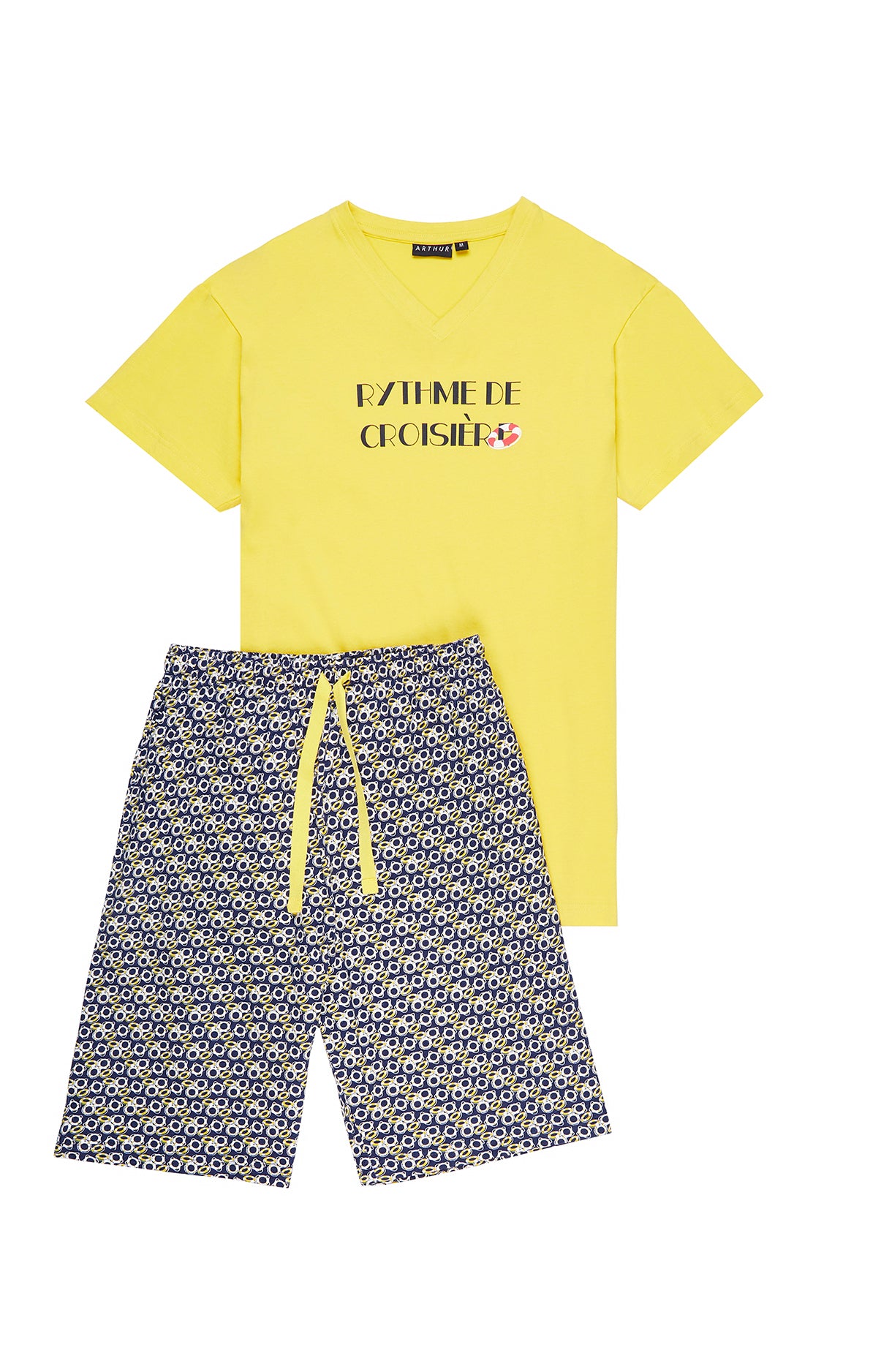 arthur-bob-rythme-de-croisi-re-pyjashort-marine-coton image 3