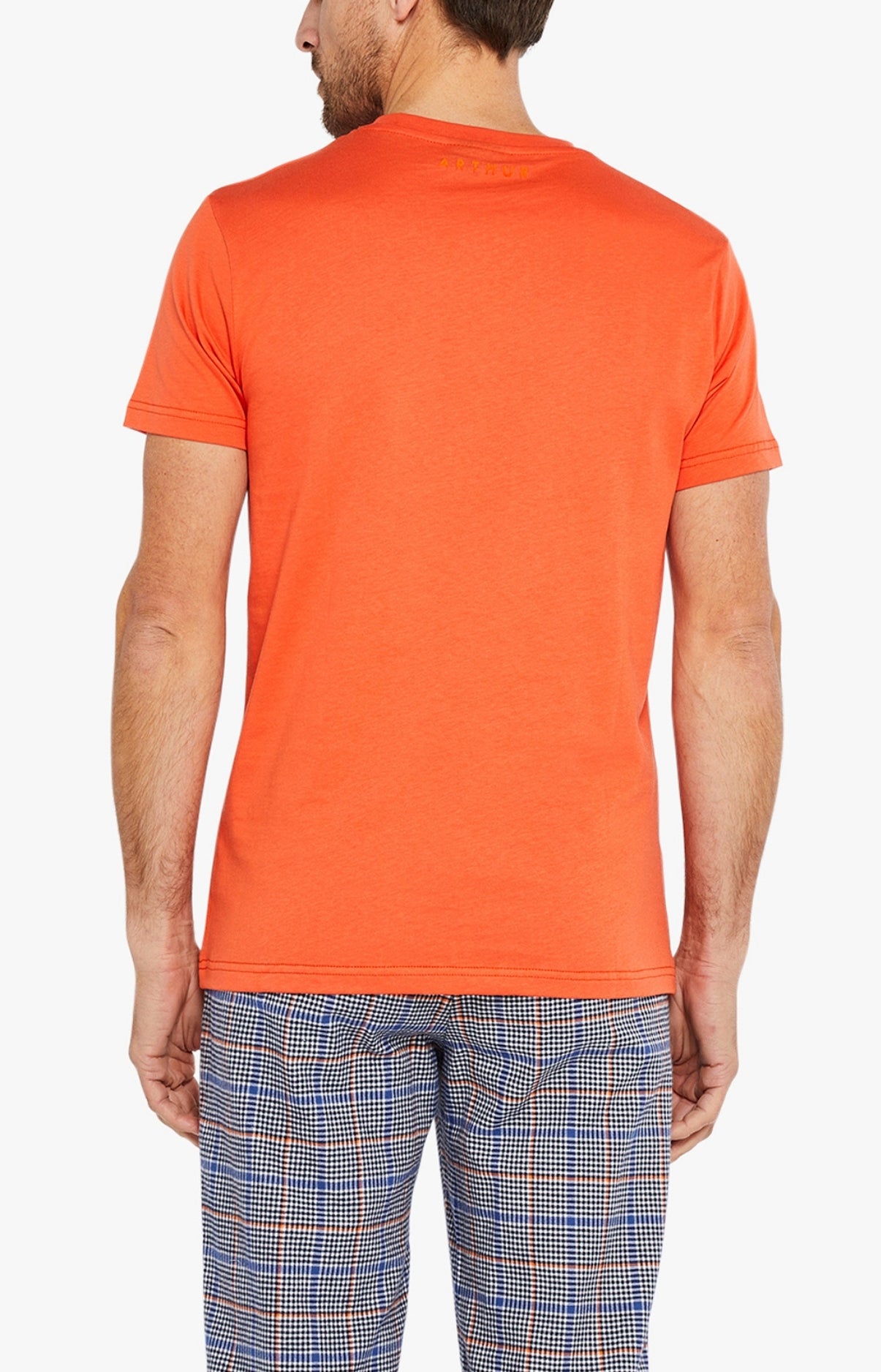 arthur-bob-tee-shirt-coton-bio-orange-homme image 4