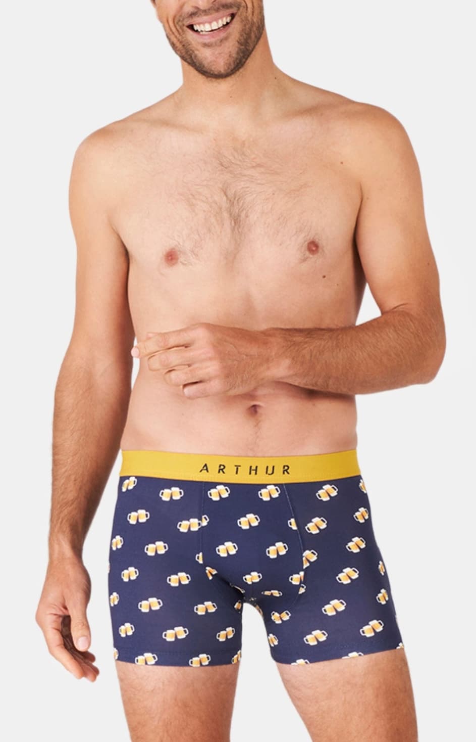 arthur-bob-sans-pression-boxer-marine-coton-bio image 2
