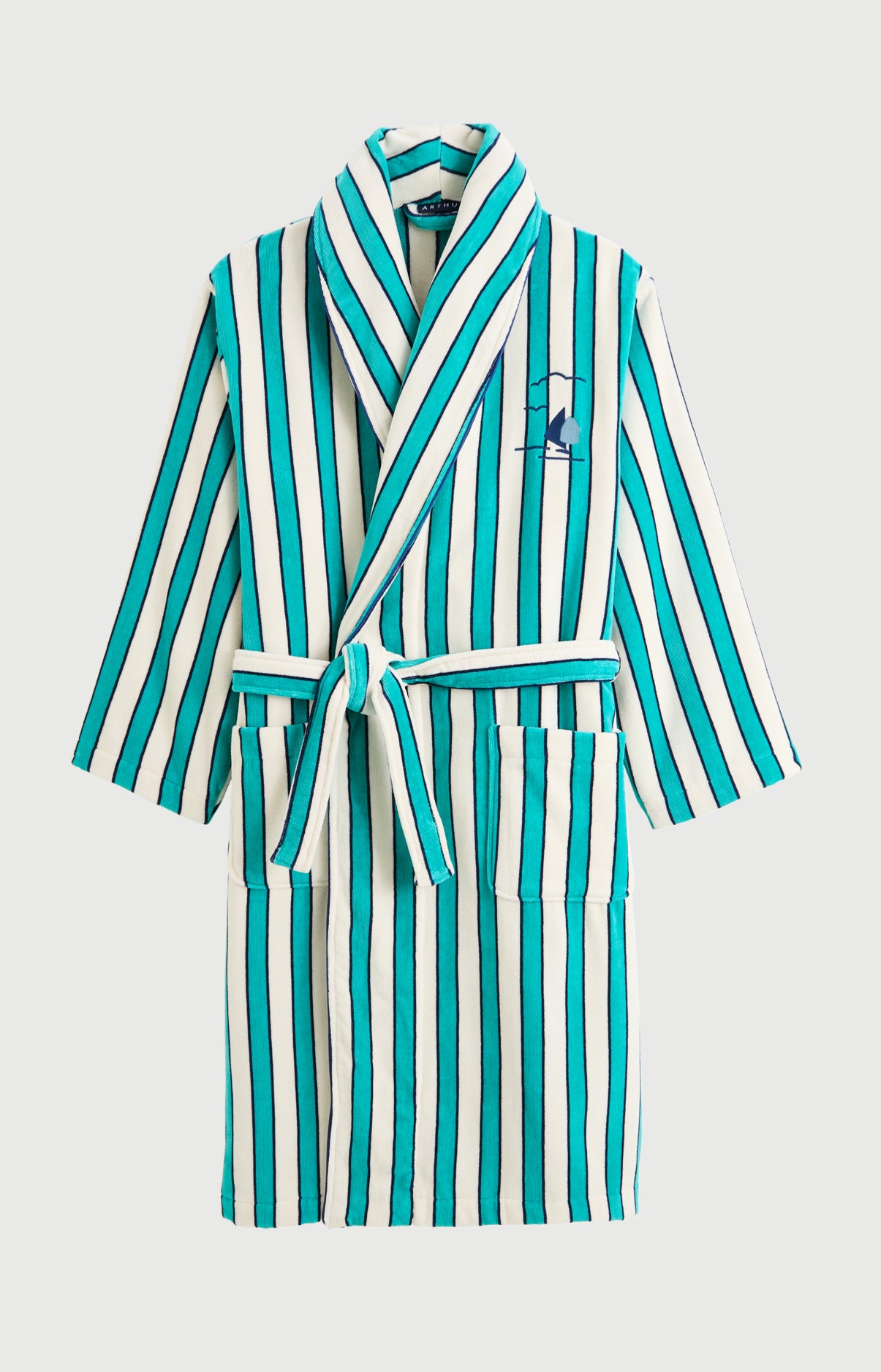 arthur-bob-peignoir-tranquill-t-peignoir-homme-jade-coton image 3