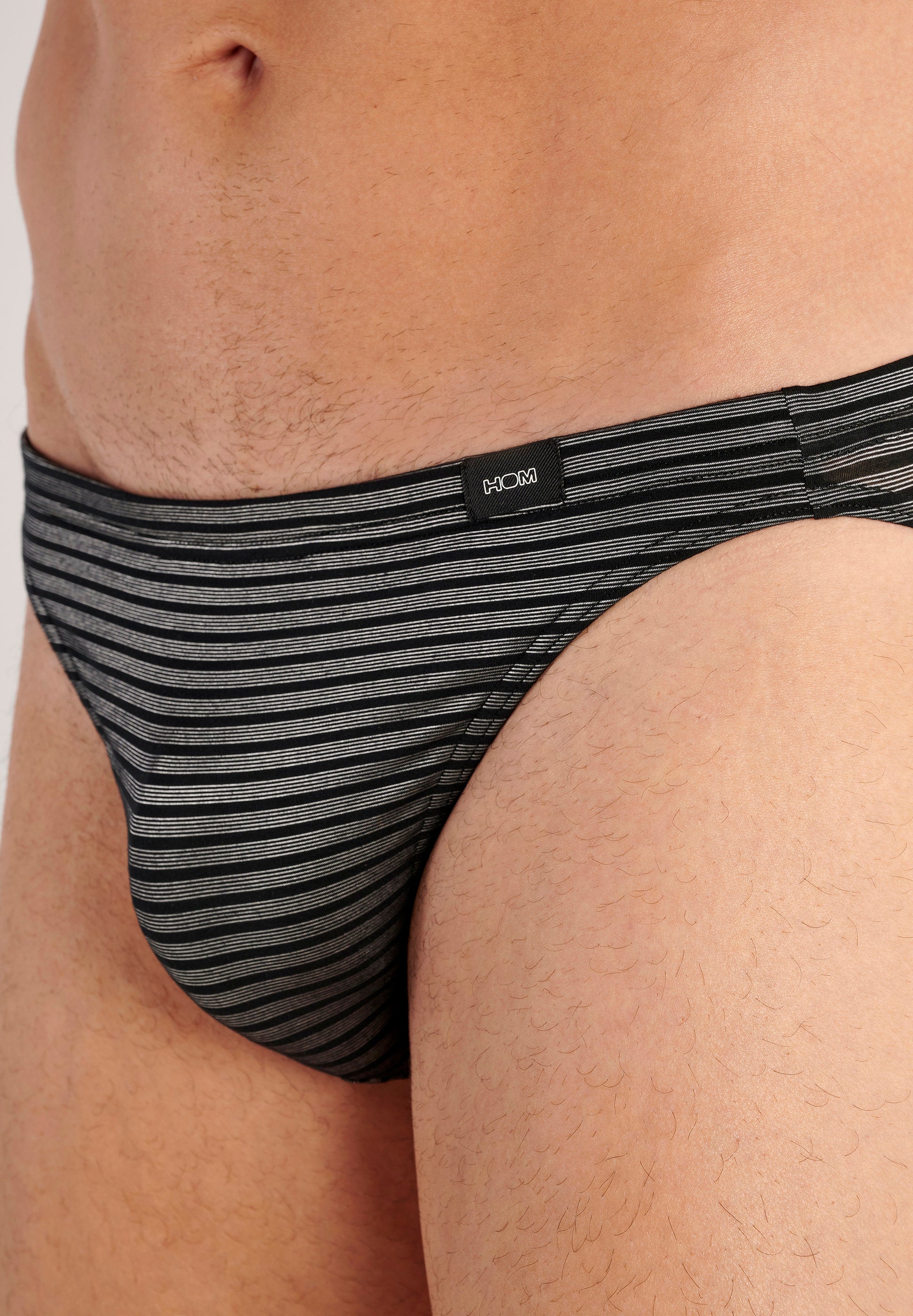 hom-monsieur-403250-micro-slip-rayures-noir-modal-respirant image 5