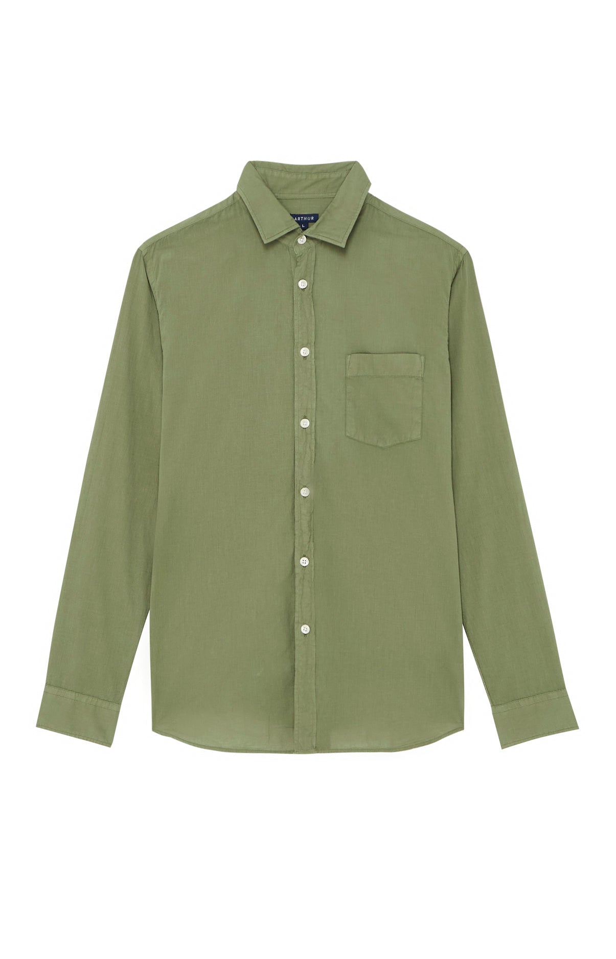 arthur-bob-chemise-homme-voile-coton-lichen image 4