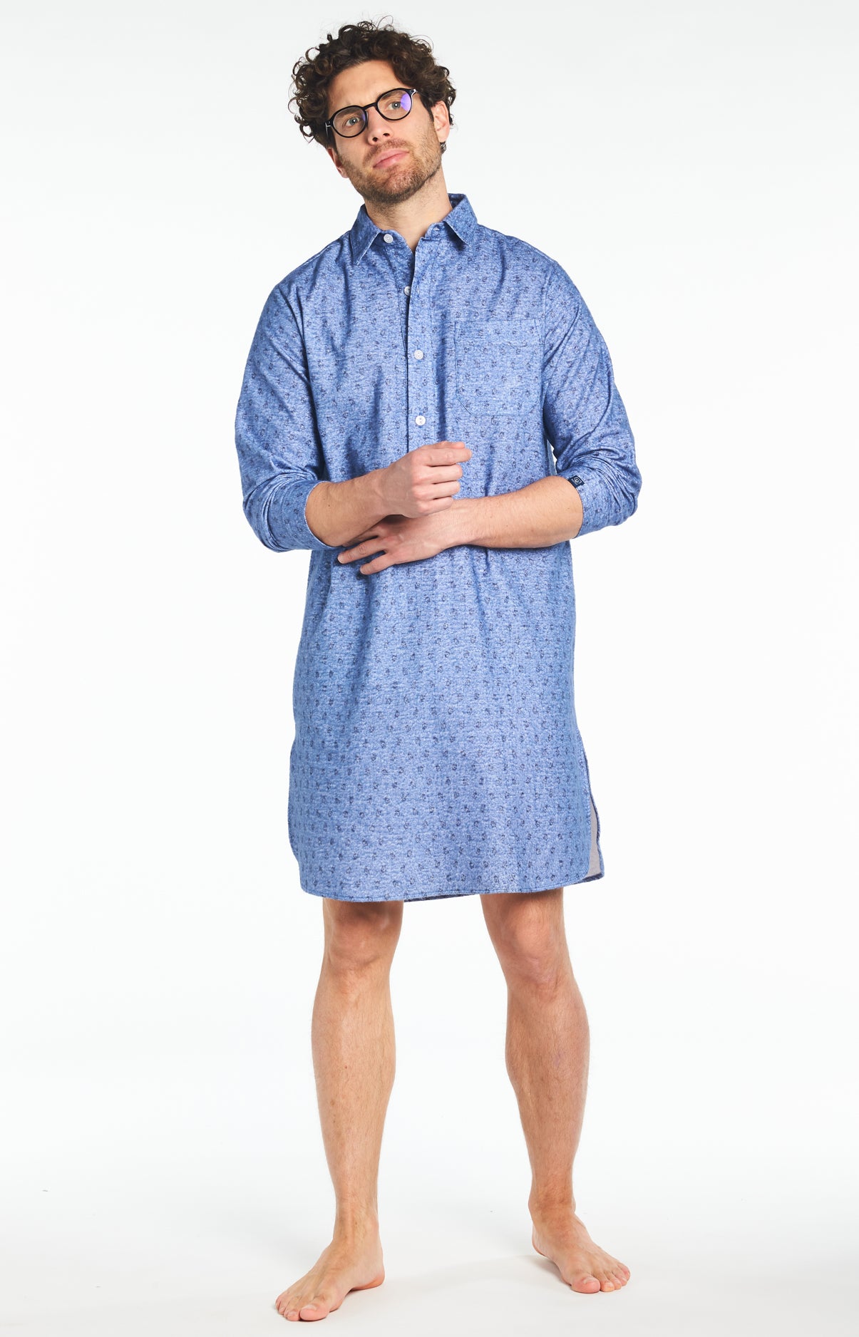 arthur-bob-clock-chemise-de-nuit-homme-coton-c-ladon image 5