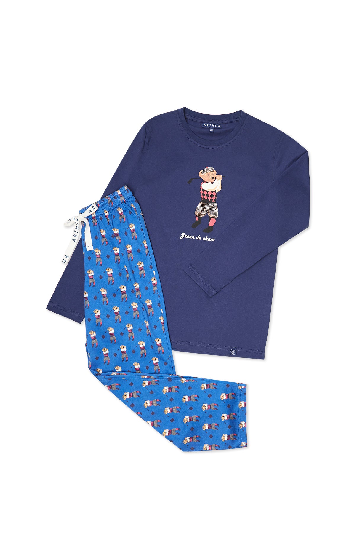 arthur-bob-roi-pyjama-enfant-coton-bio-bleu image 3