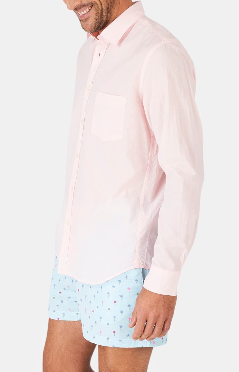 arthur-bob-chemise-voile-de-coton-rose-manches-longues image 4