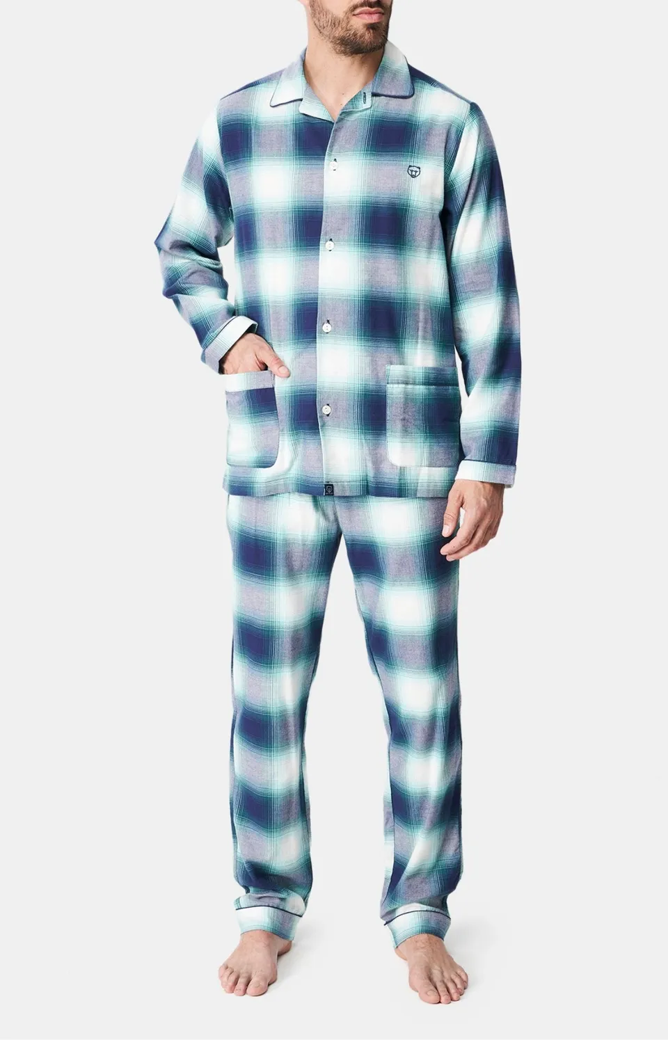 arthur-bob-liam-pyjama-homme-marine-flanelle-chaude image 1