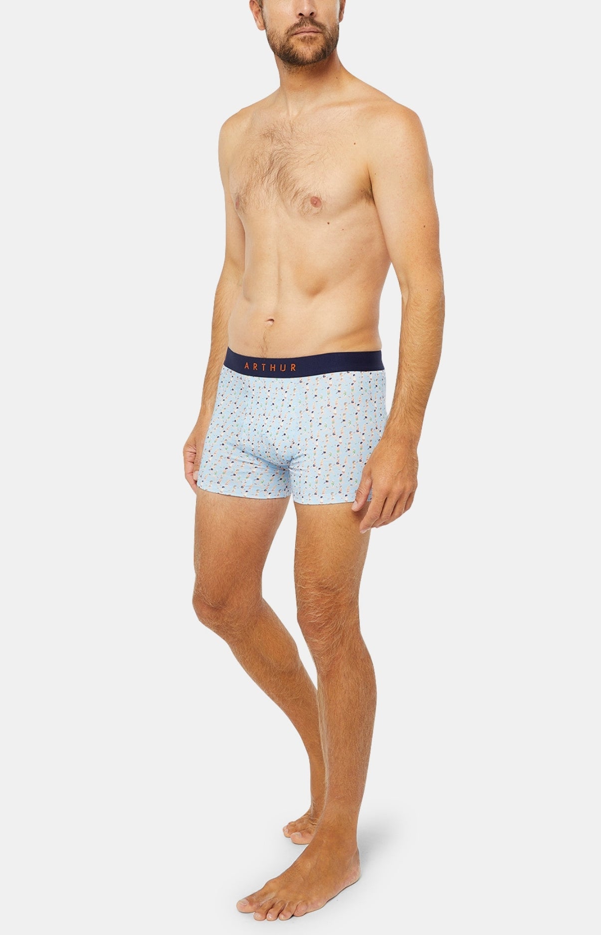 arthur-bob-marathon-boxer-homme-ciel-coton-bio image 4