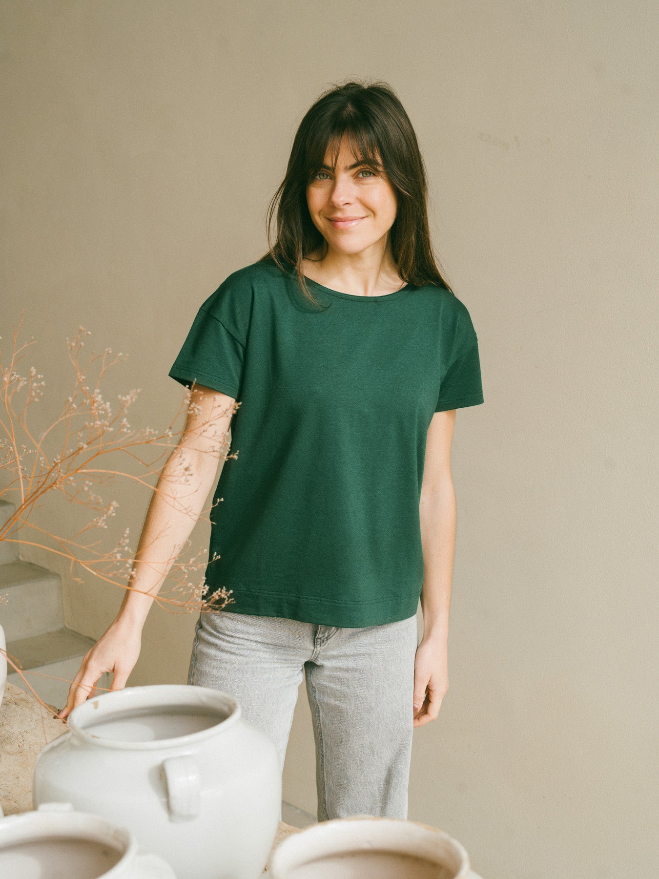 p-trone-t-shirt-manches-courtes-boxy-femme-coton-bio image 3