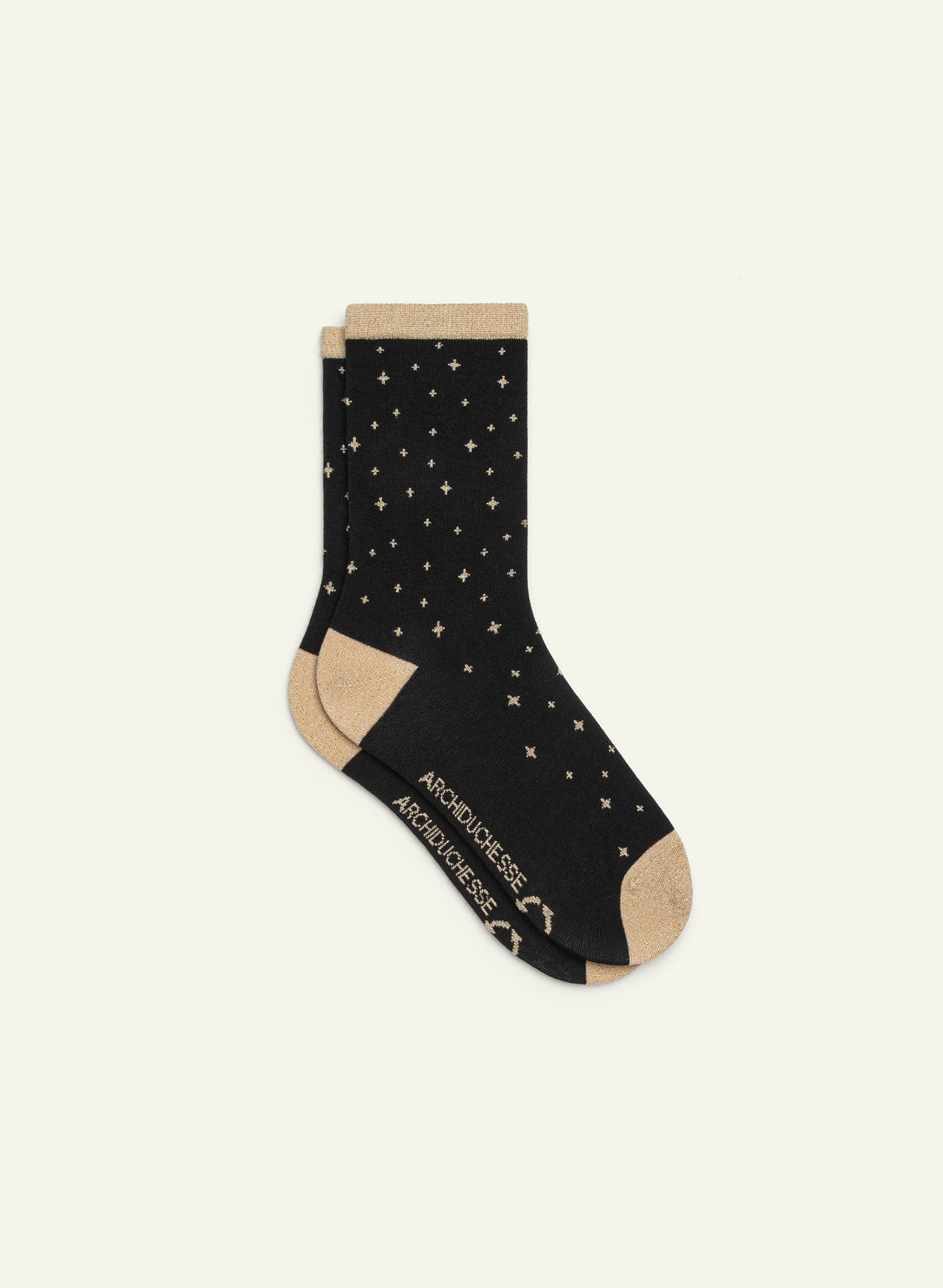 archiduchesse-fantaisie-ciel-toil-chaussettes-36-41-lurex-dor image 2