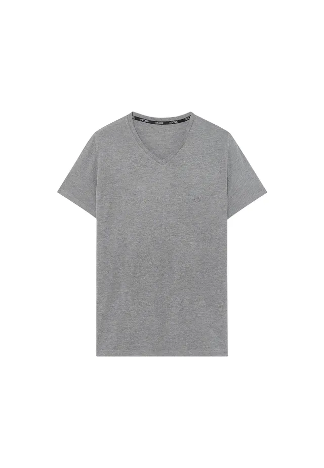 hom-cocooning-402184-t-shirt-col-v-gris-100-modal image 1