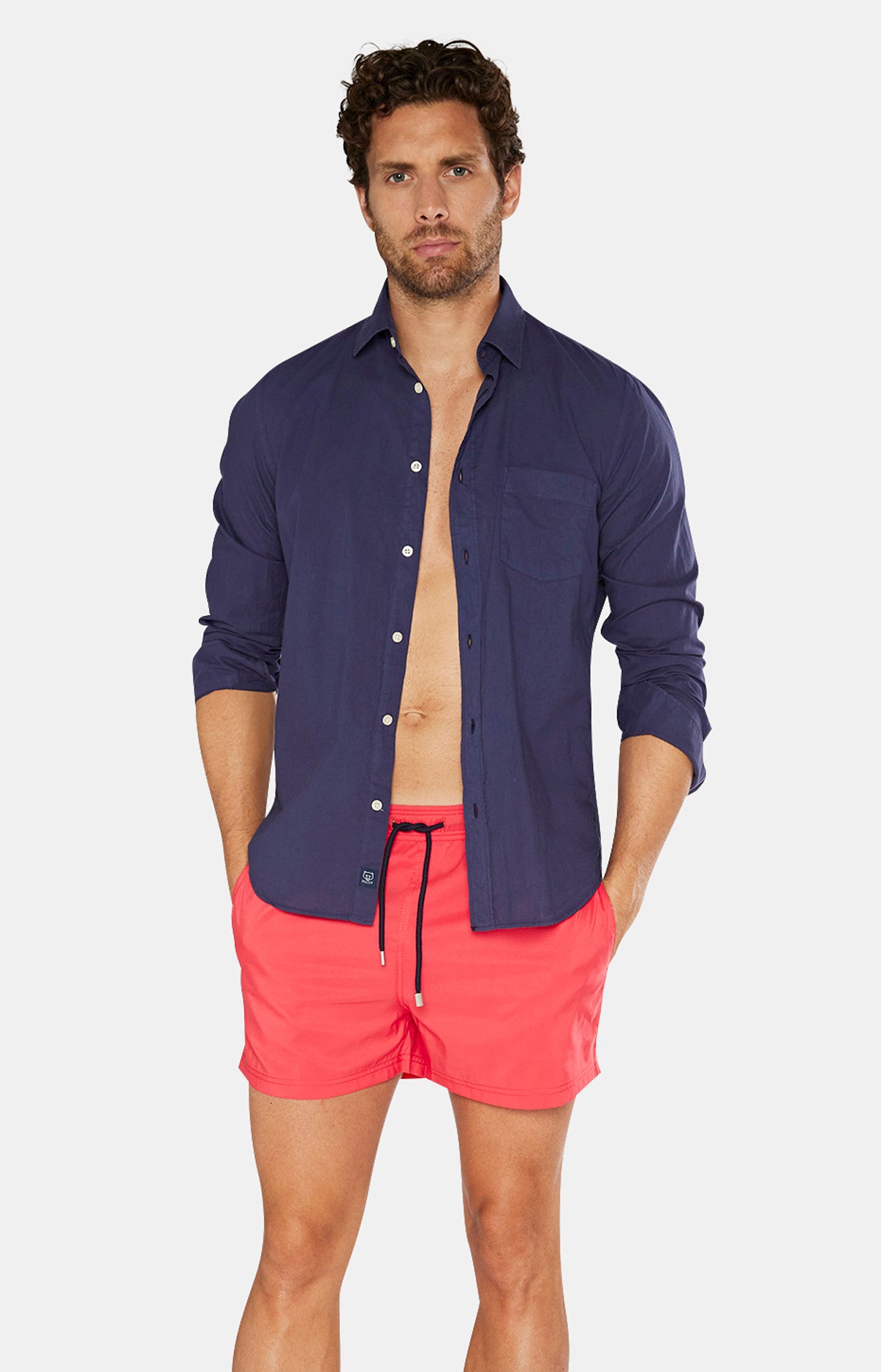 arthur-bob-short-de-bain-homme-rouge-polyester-recycl image 2