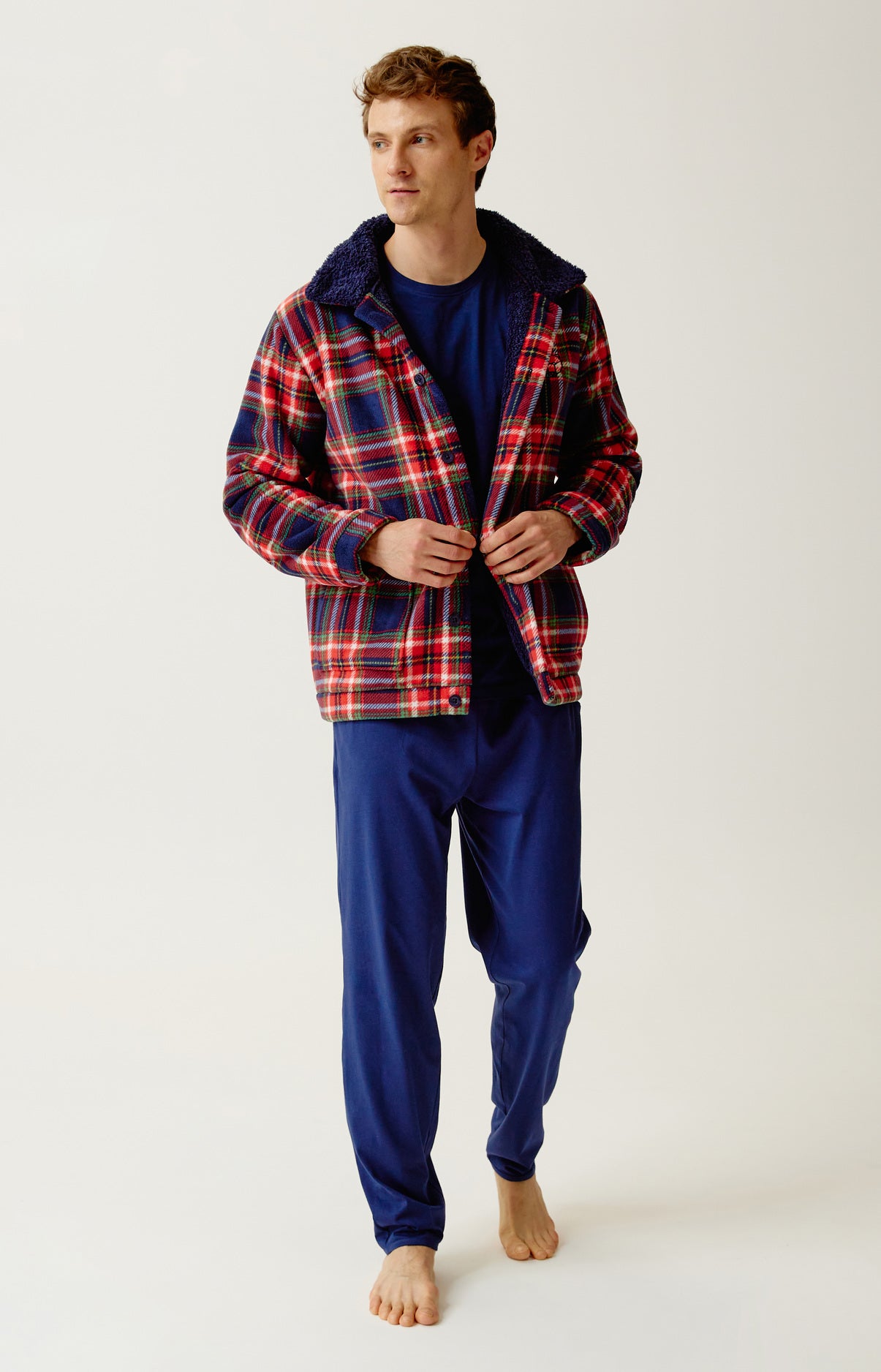 arthur-bob-veste-polaire-l-on-marine-carreaux image 4
