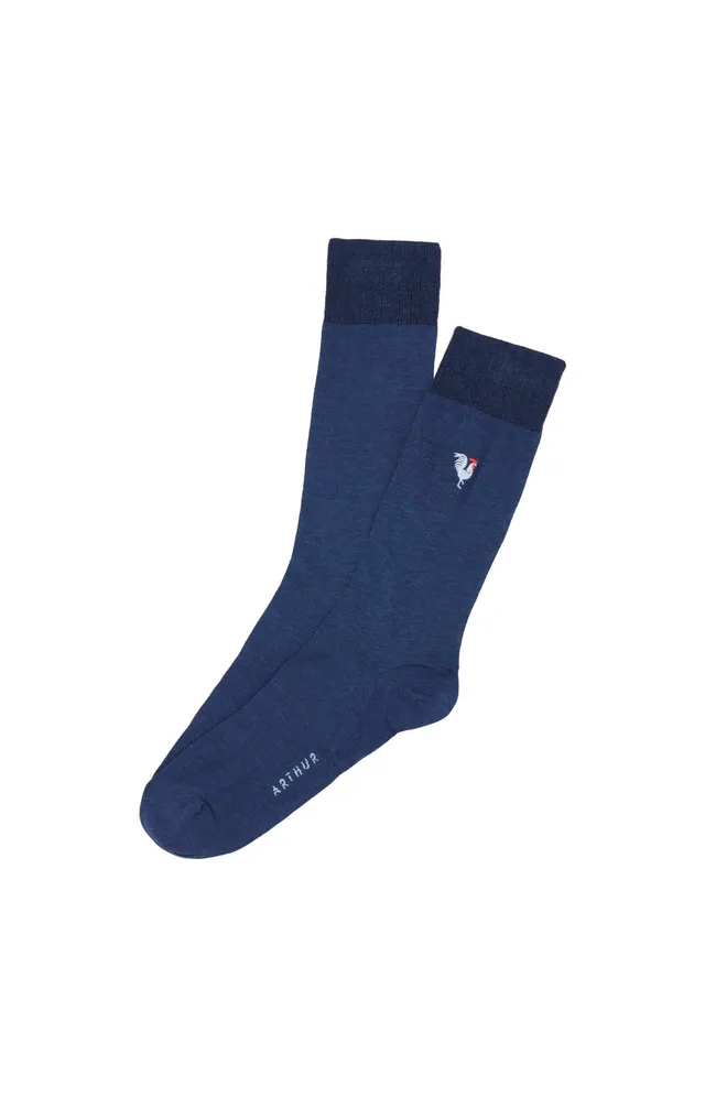 arthur-bob-coq-chaussettes-fil-d-cosse-marine-42-45 image 1