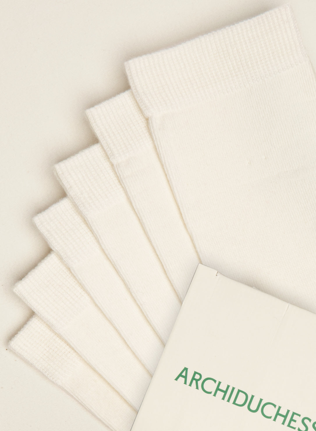 archiduchesse-de-ville-trio-chaussettes-blanc-mouton-coton image 2