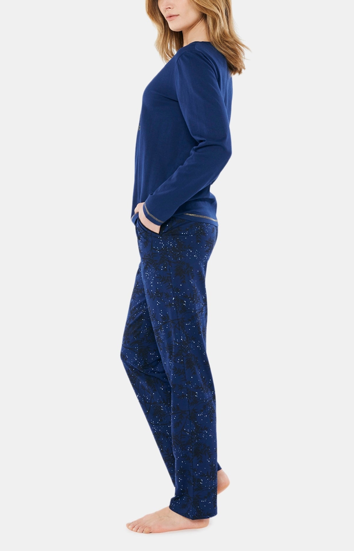 arthur-bob-good-night-pyjama-femme-marine-coton-bio image 2