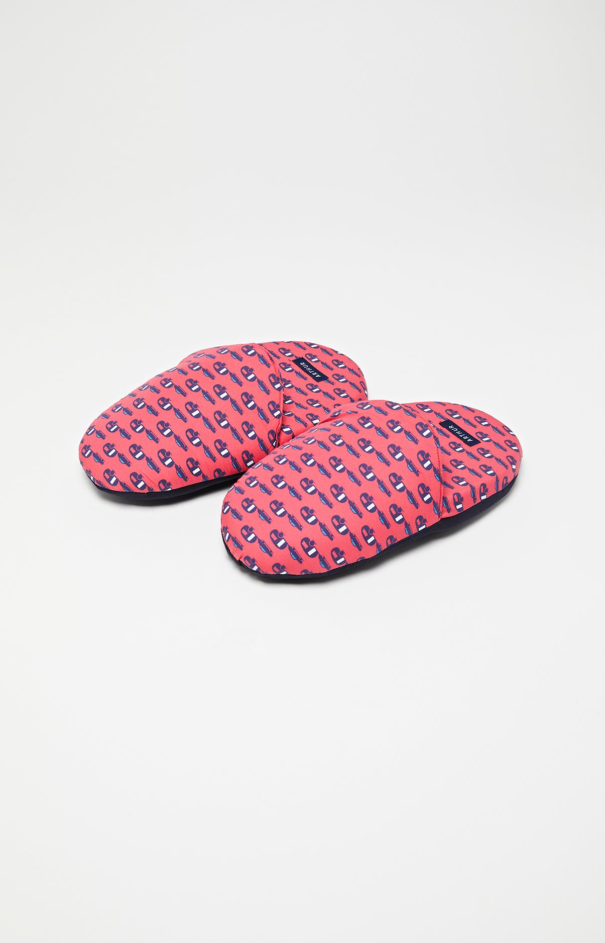 arthur-bob-pantoufles-nomade-in-france-chaussons-homme-rouge image 1