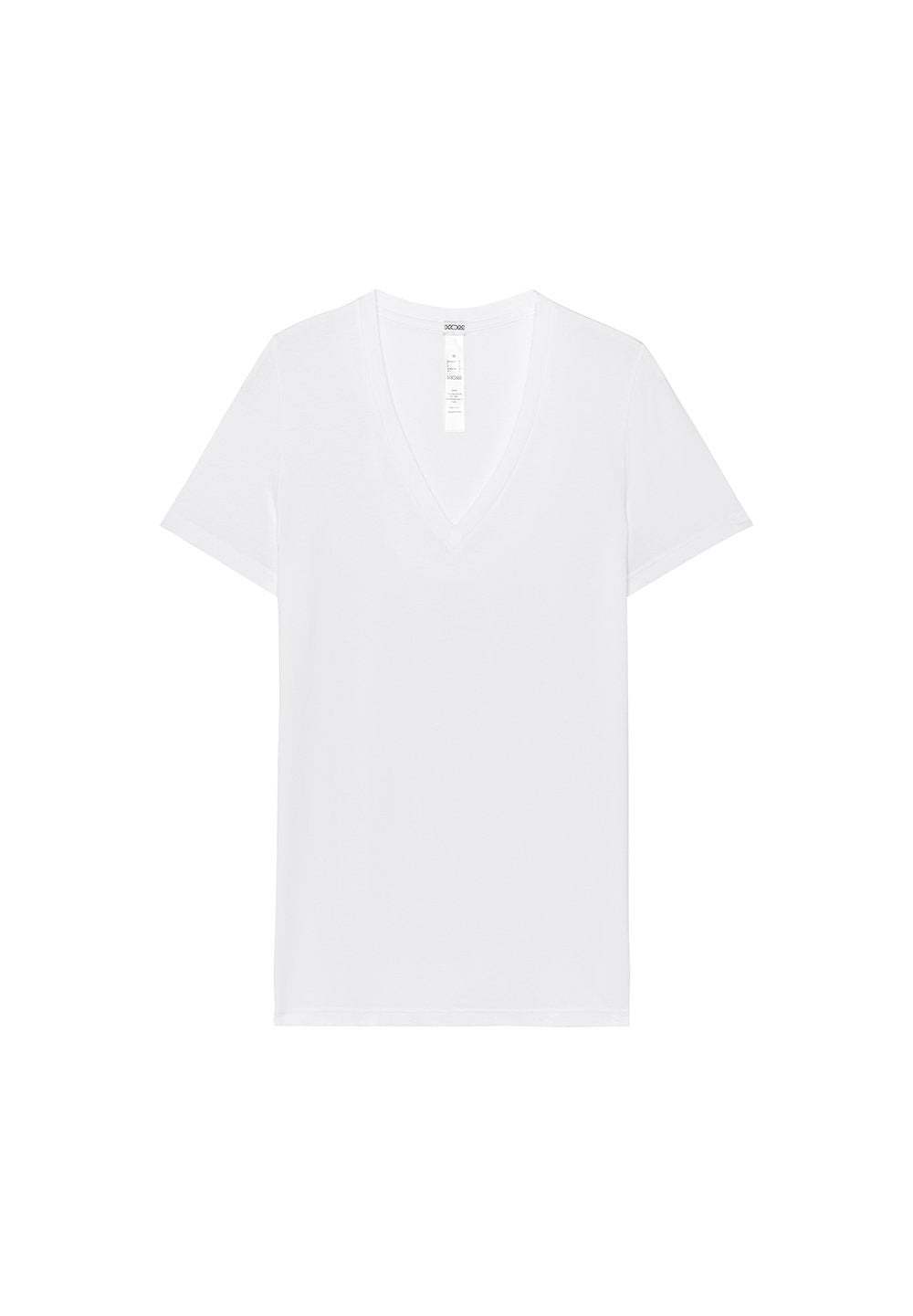 hom-supreme-cotton-t-shirt-col-v-blanc image 1